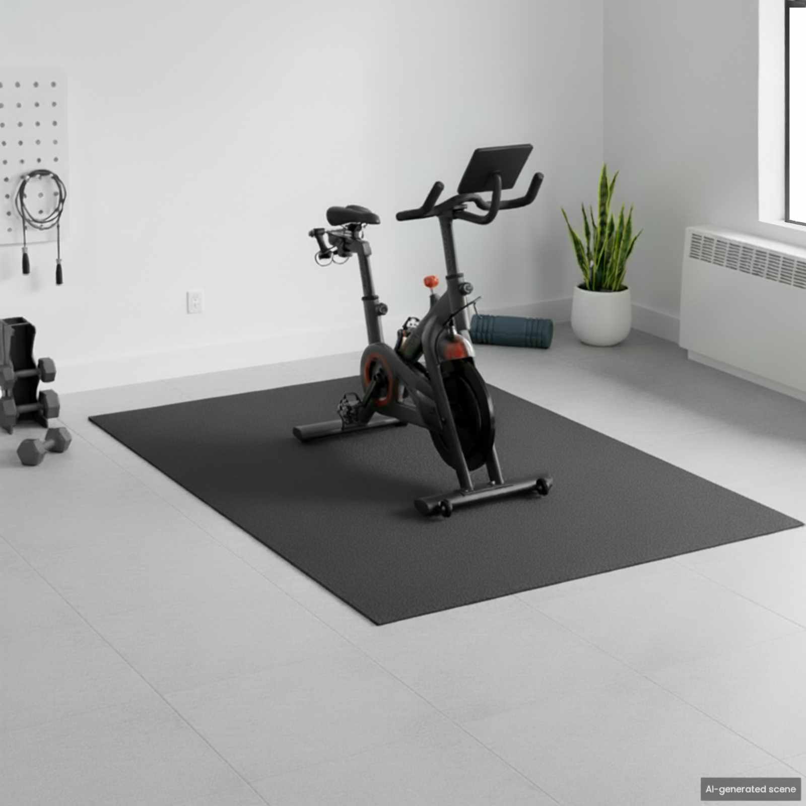 vidaXL Sportbeschermingsmat Zwart 120 x 60 x 0,6 cm PVC
