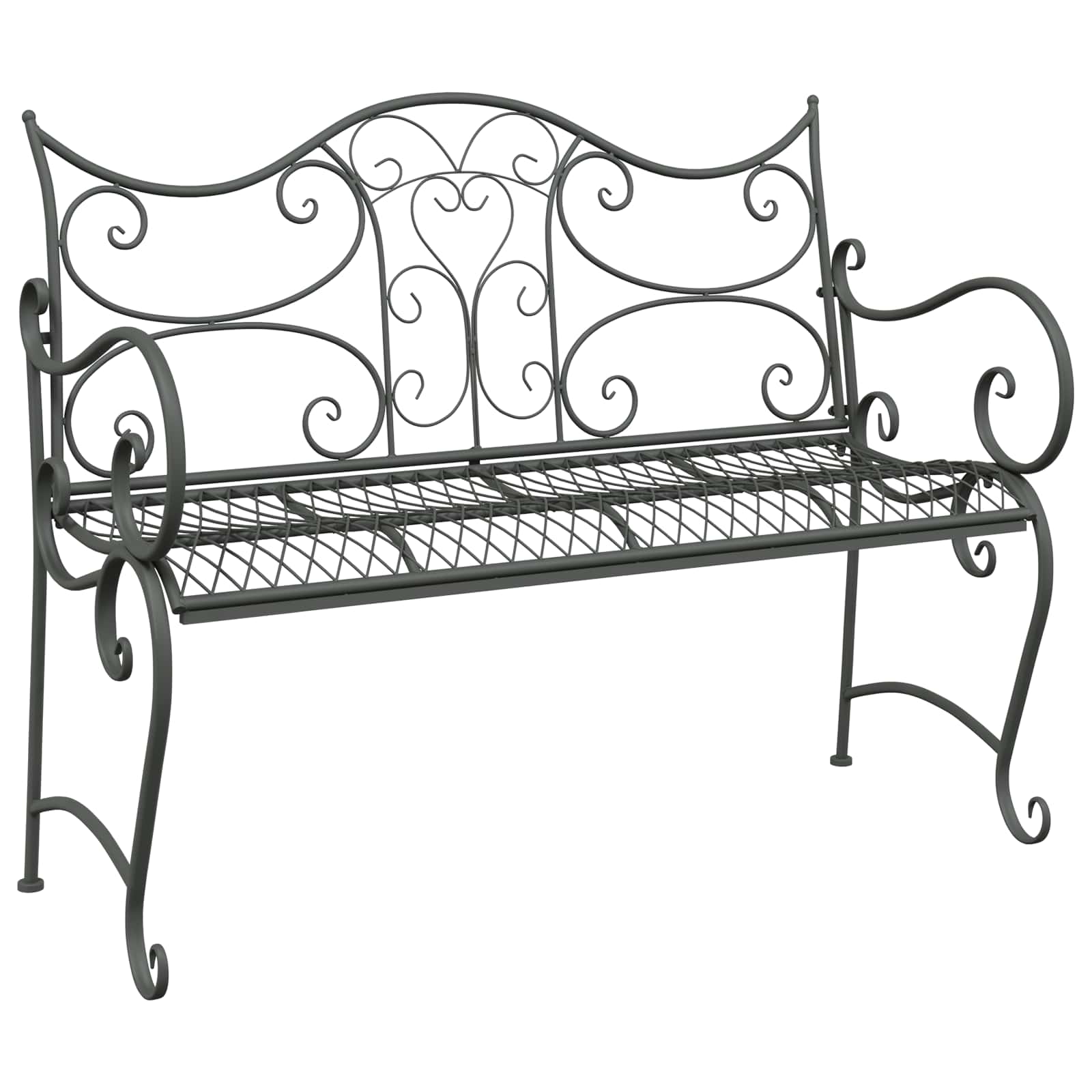 vidaXL Tuinbank 2-Aantal zitplaatsen 114 x 56,5 x 90 cm Staal