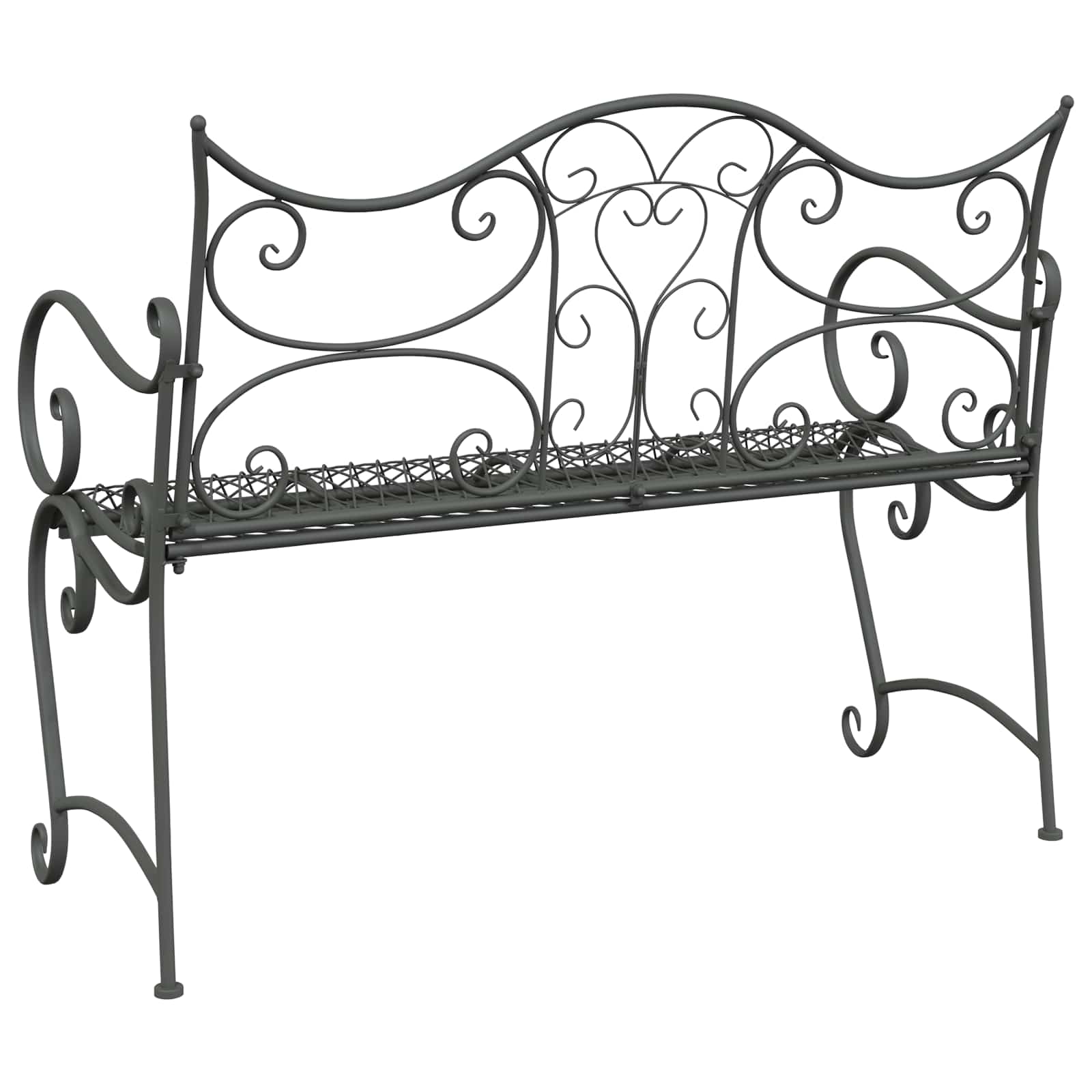vidaXL Tuinbank 2-Aantal zitplaatsen 114 x 56,5 x 90 cm Staal