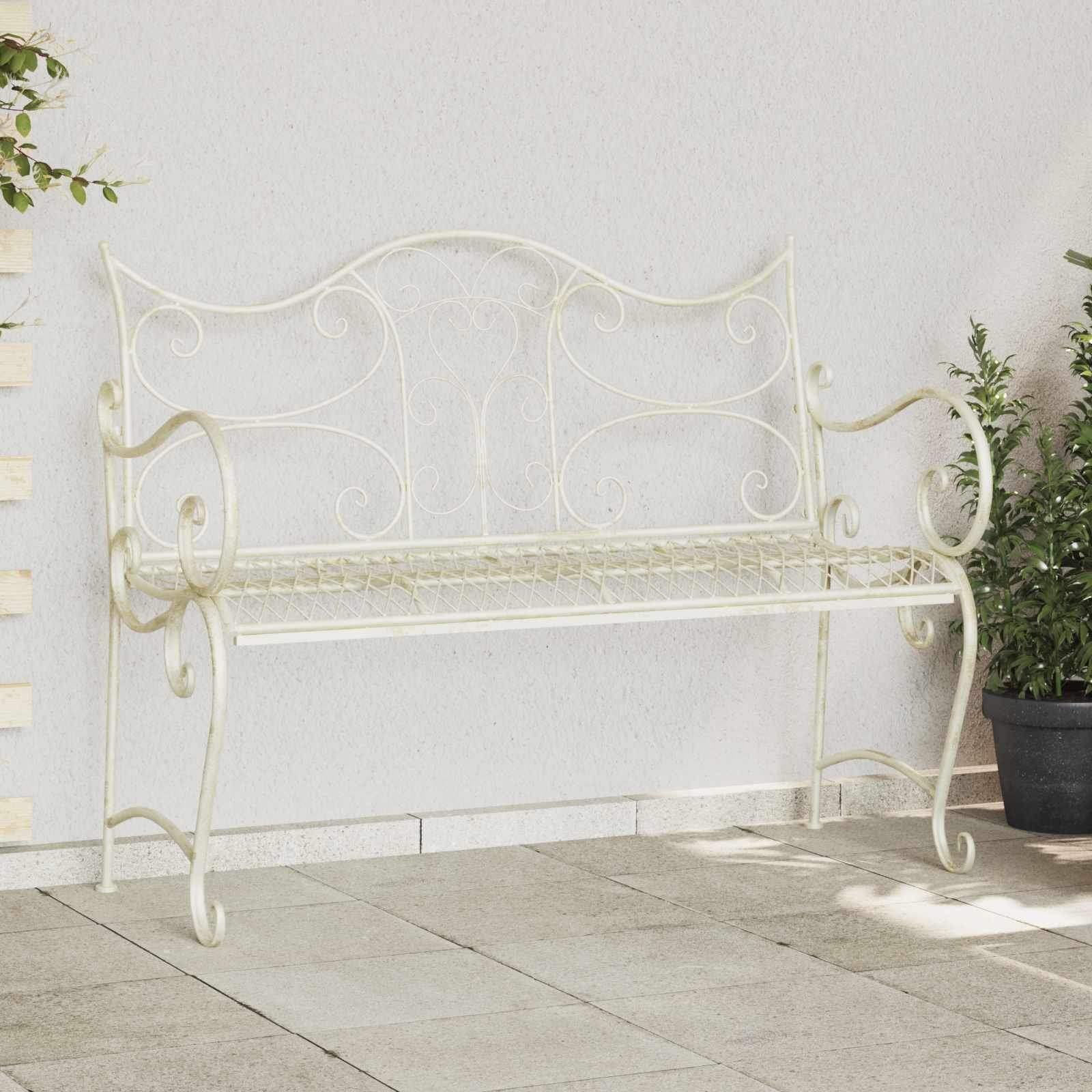 vidaXL Tuinbank 2-Aantal zitplaatsen 114 x 56,5 x 90 cm Staal