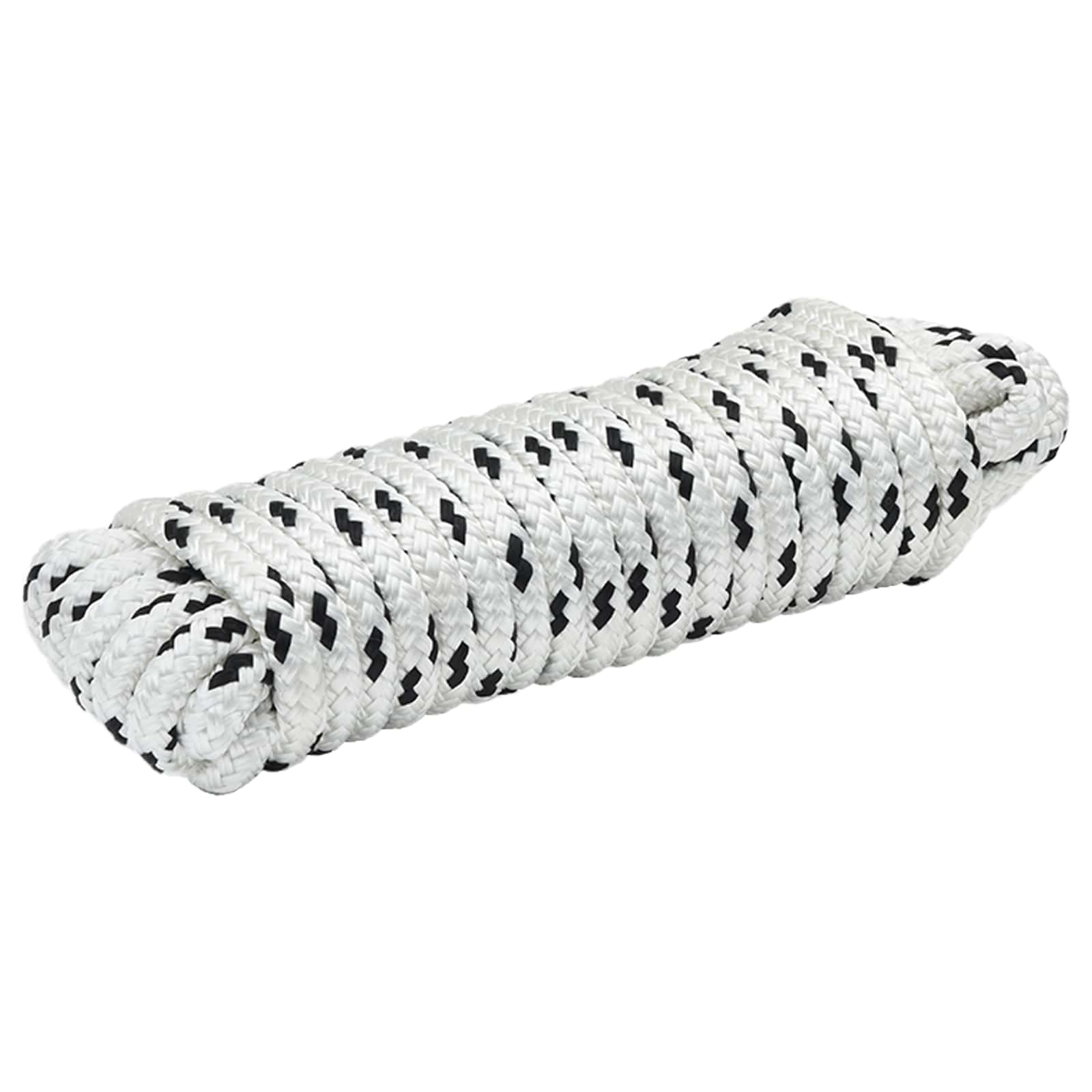 vidaXL Boottouw 6 m 1 Wit en zwart Polyester