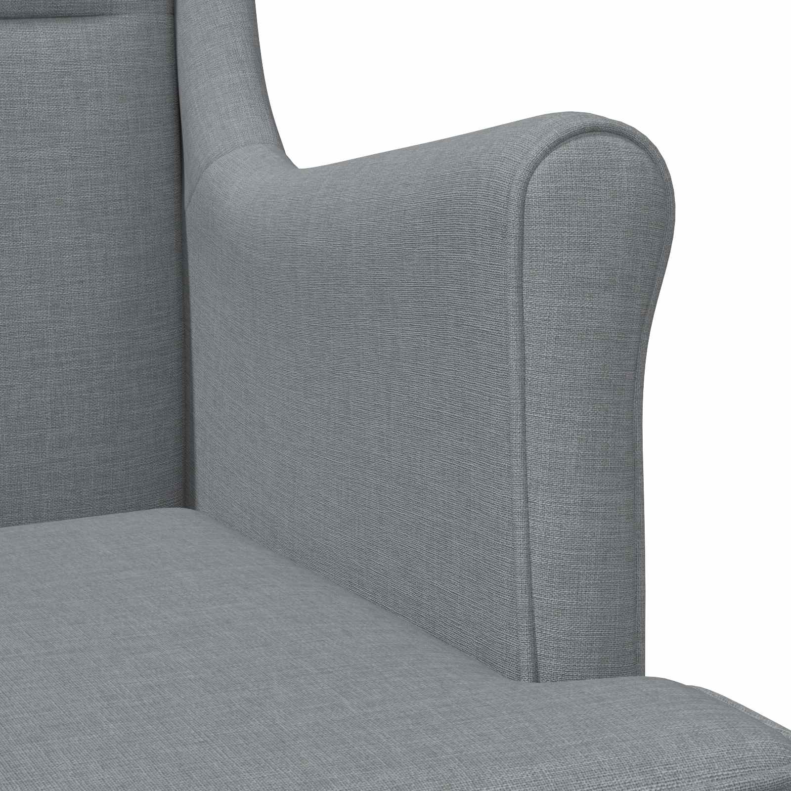 vidaXL Fauteuil Lichtgrijs Stof