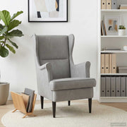 vidaXL Fauteuil Lichtgrijs Fluweel