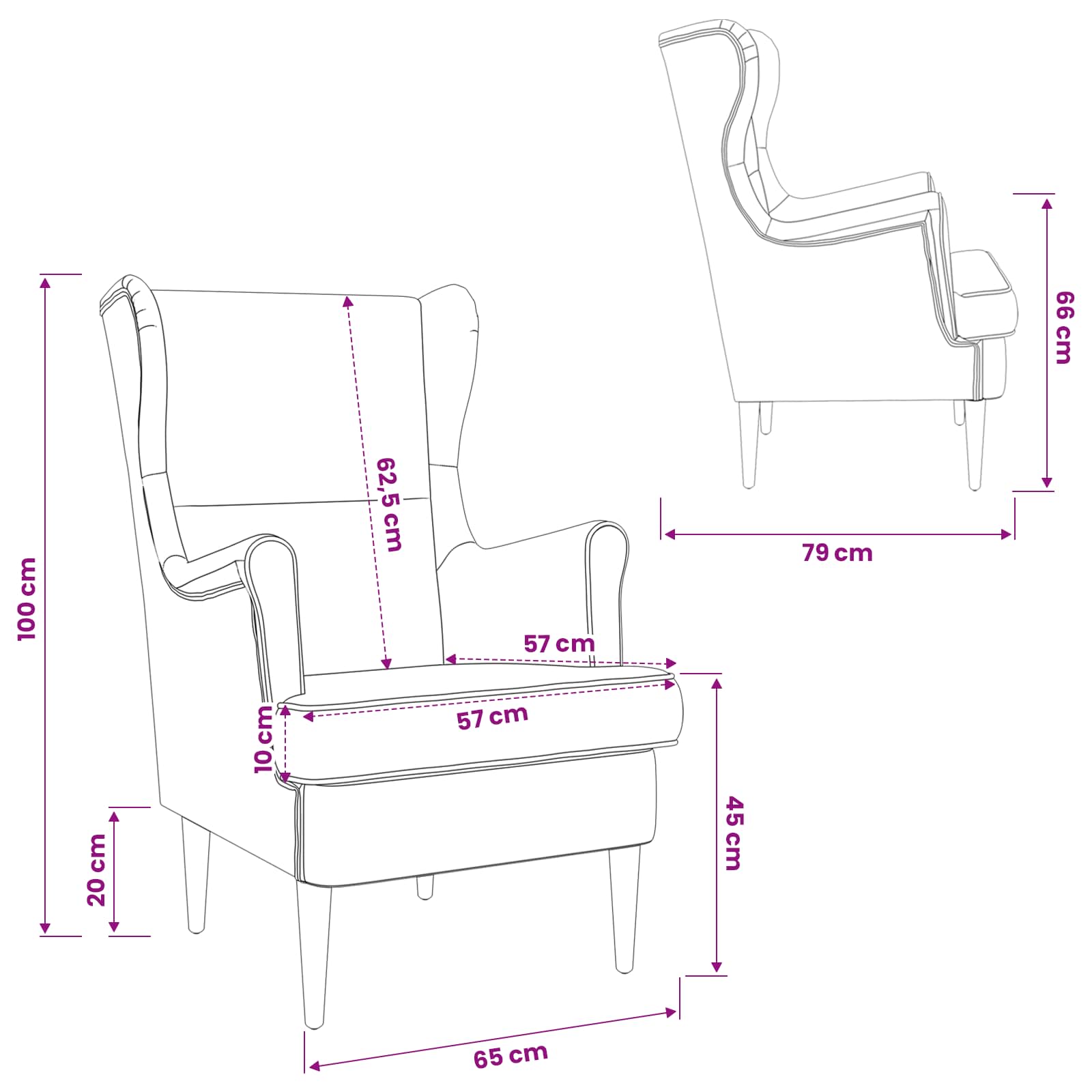 vidaXL Fauteuil Lichtgrijs Fluweel