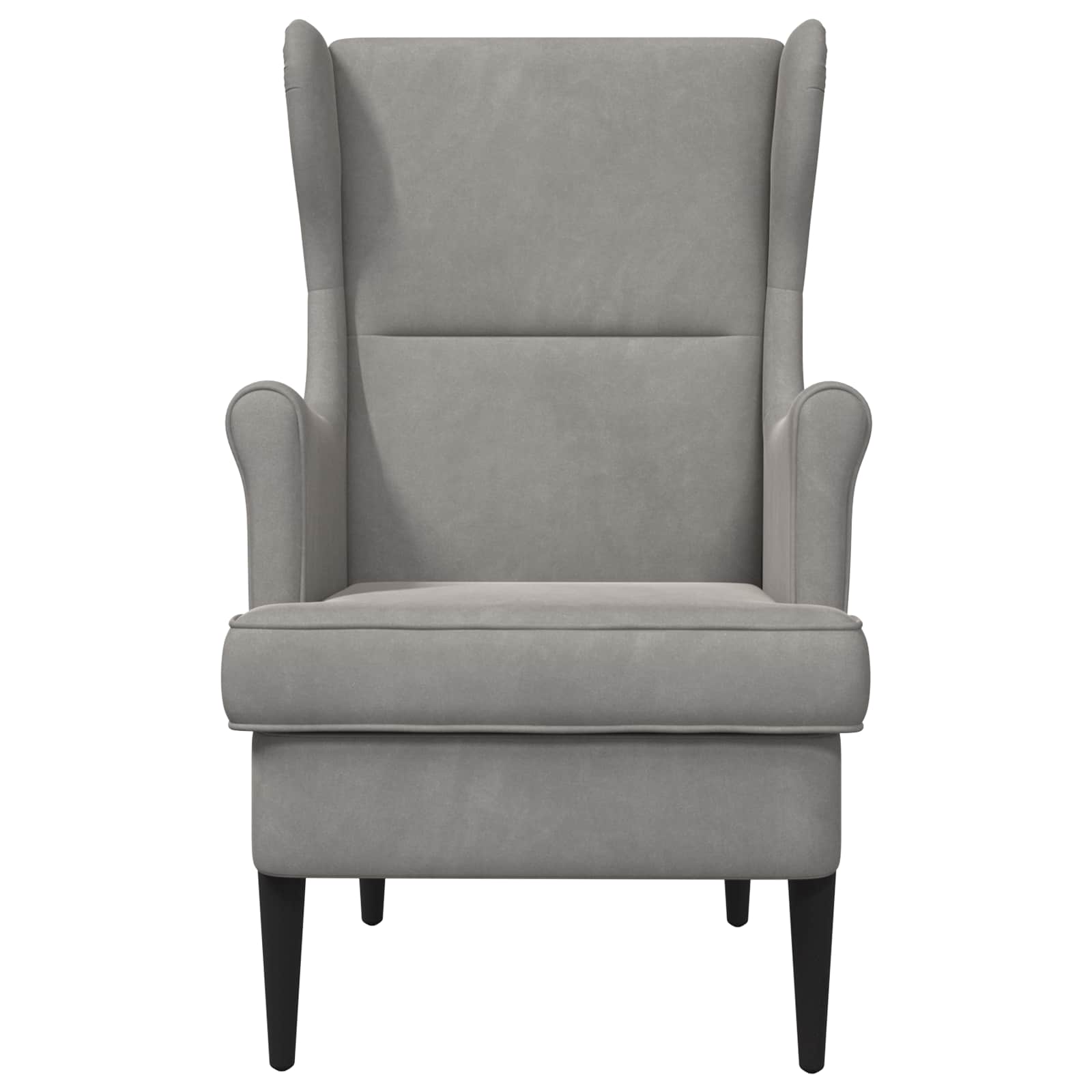 vidaXL Fauteuil Lichtgrijs Fluweel