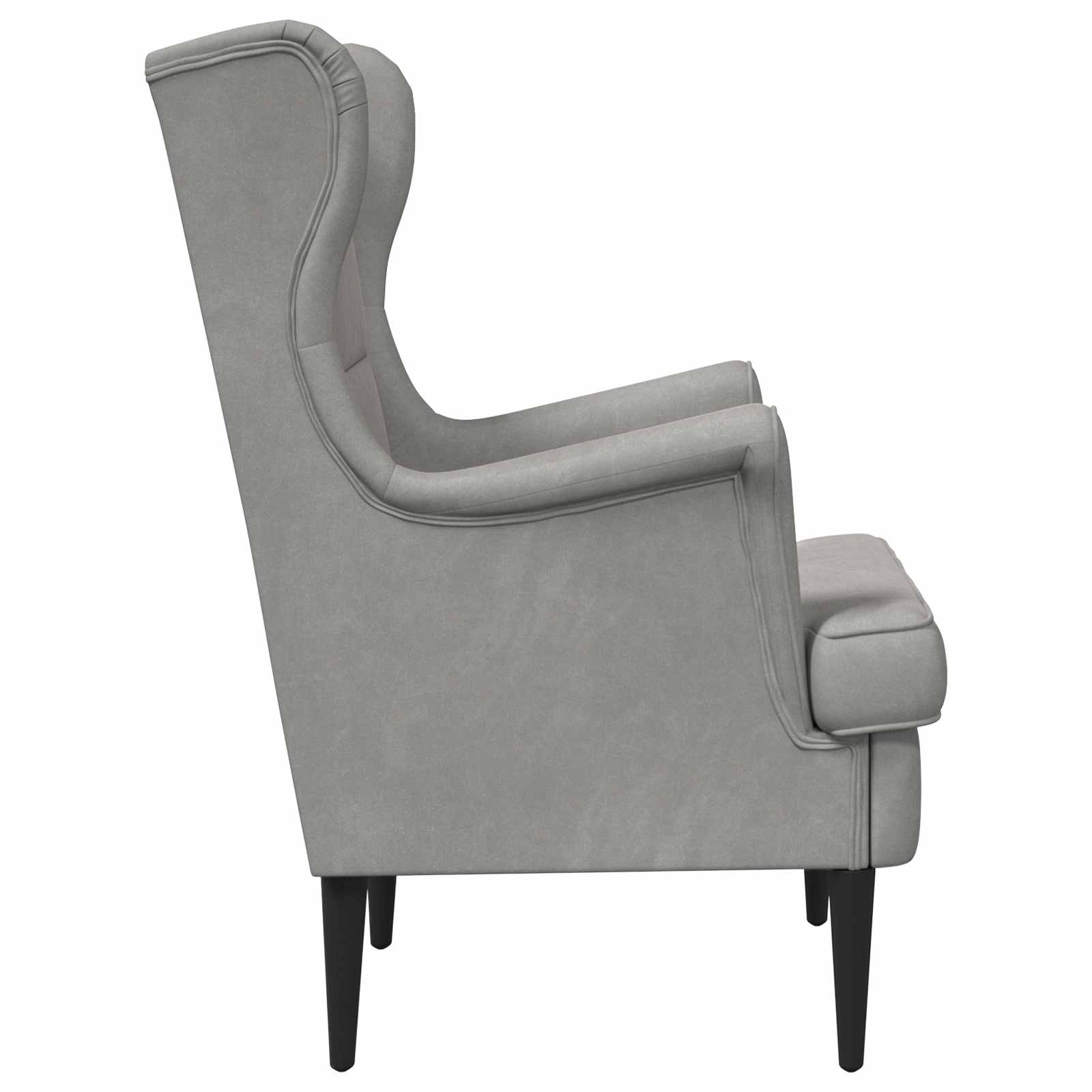 vidaXL Fauteuil Lichtgrijs Fluweel