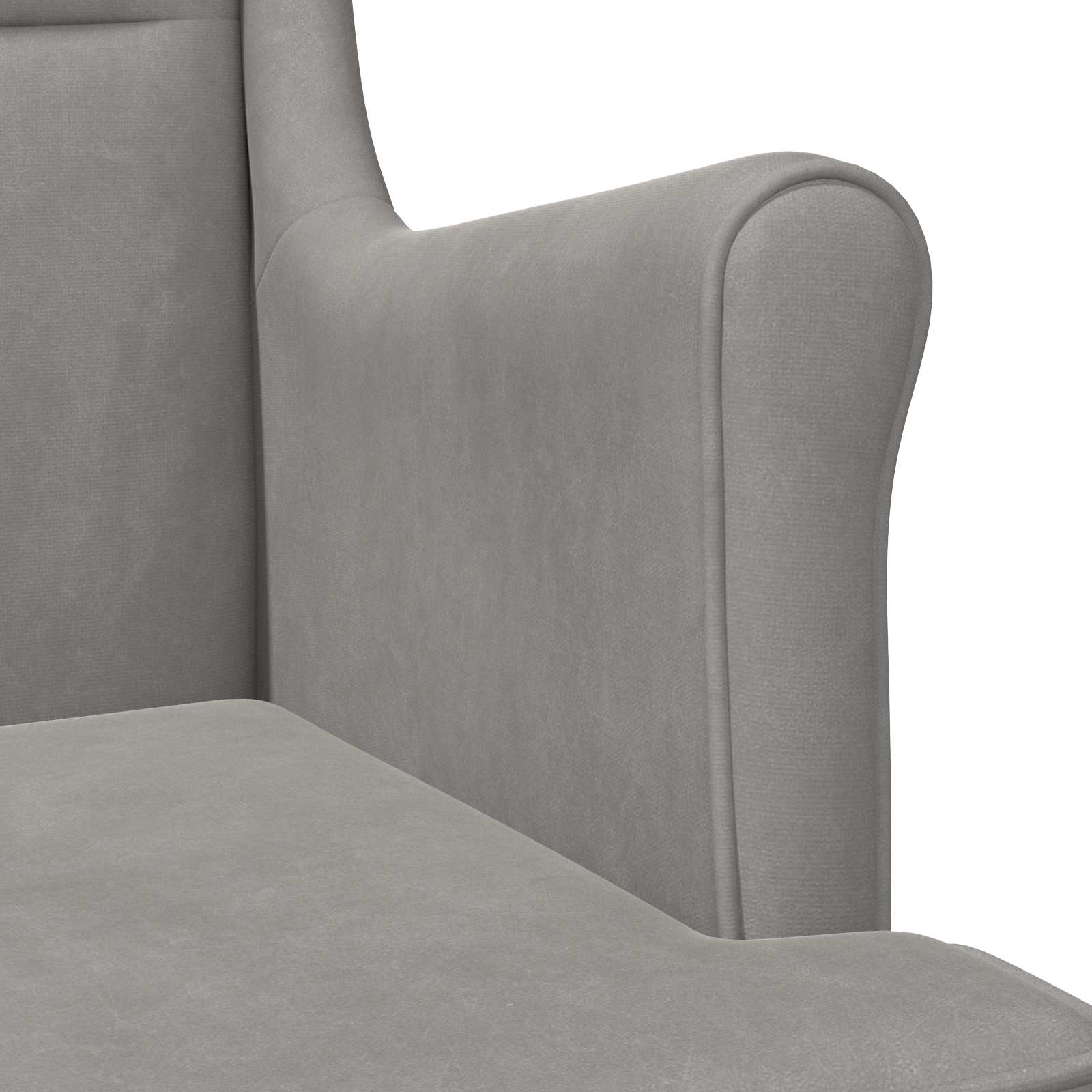 vidaXL Fauteuil Lichtgrijs Fluweel