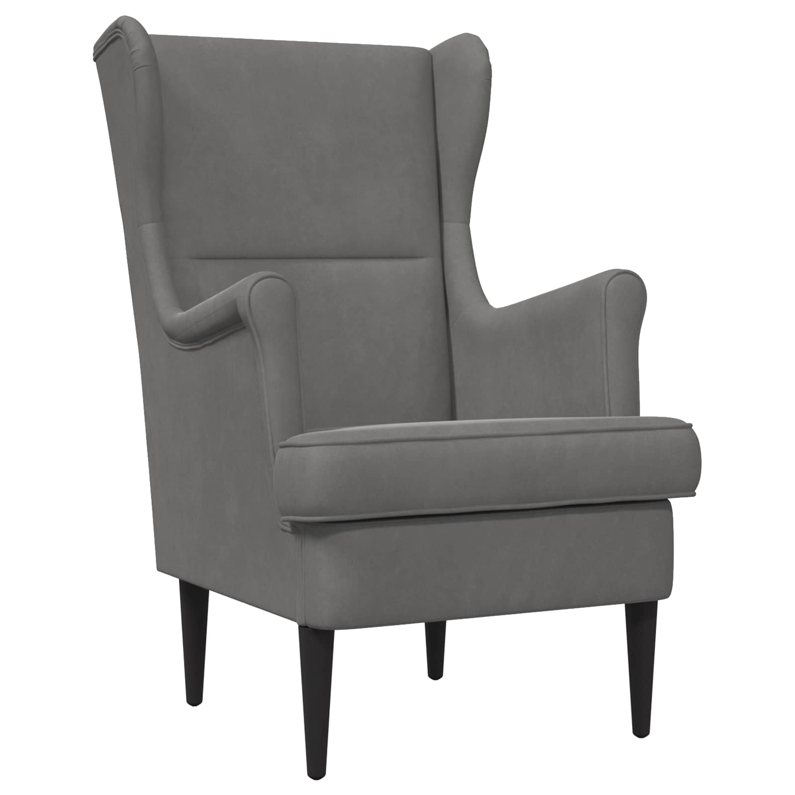 vidaXL Fauteuil Lichtgrijs Fluweel