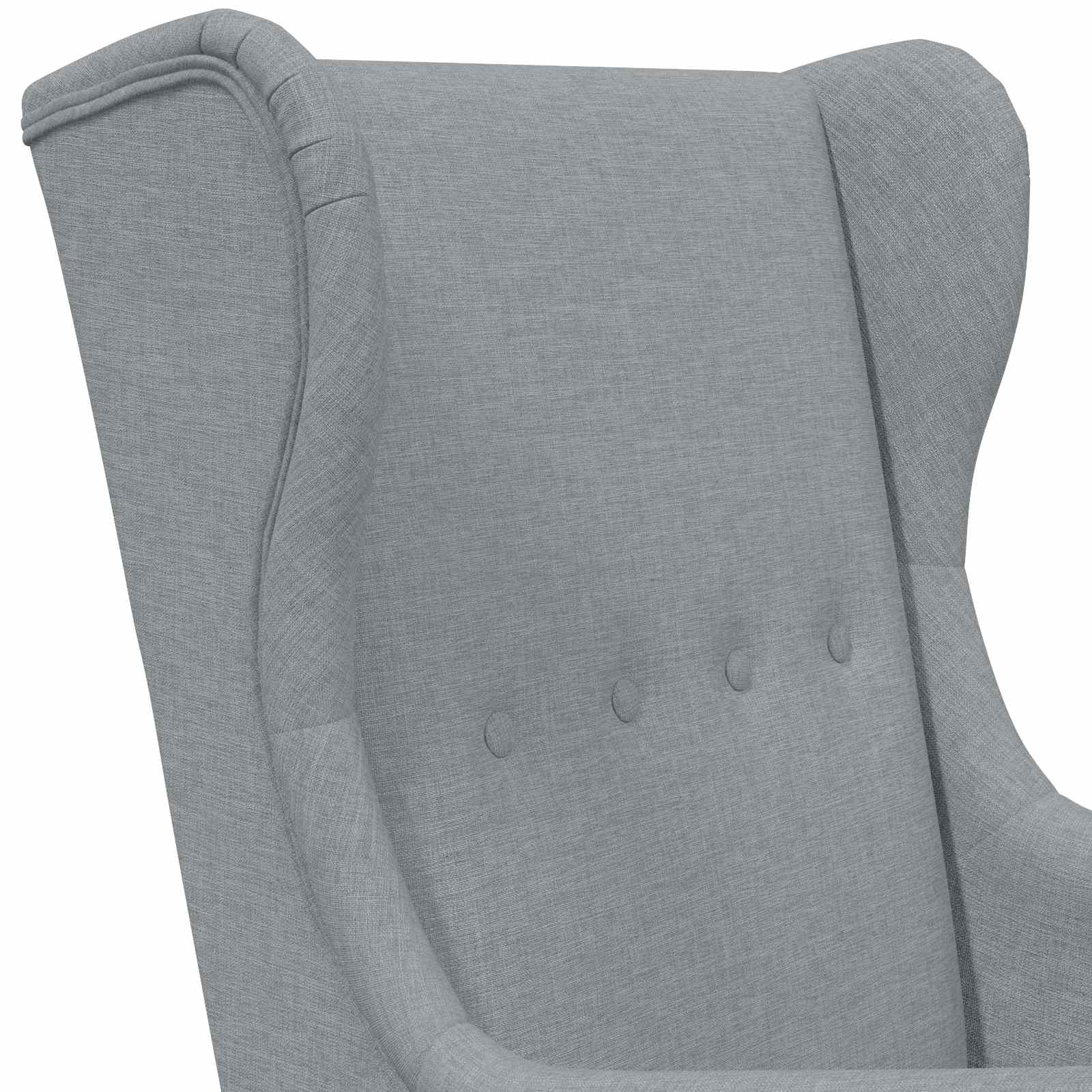vidaXL Fauteuil Lichtgrijs Stof