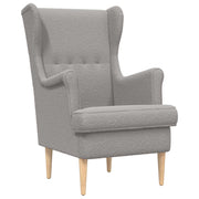 vidaXL Fauteuil Lichtgrijs Stof