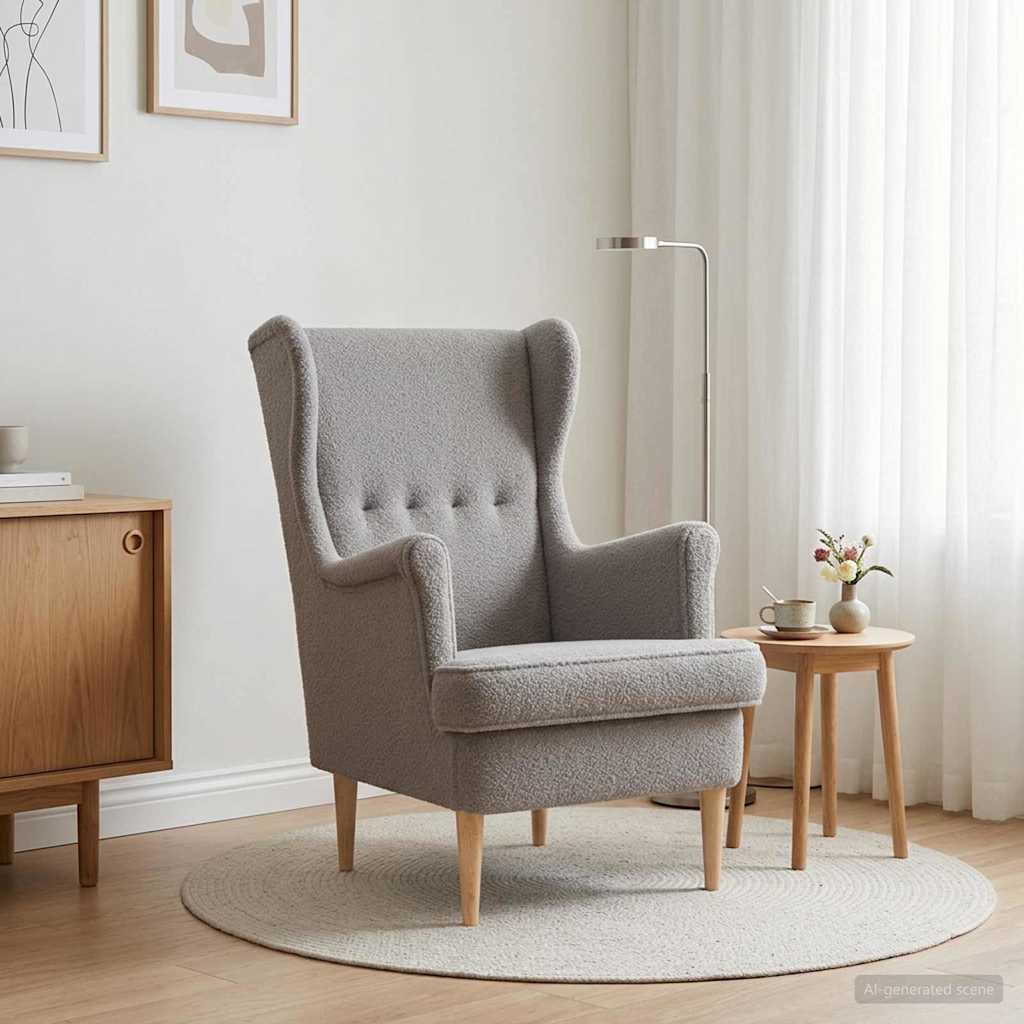 vidaXL Fauteuil Lichtgrijs Stof
