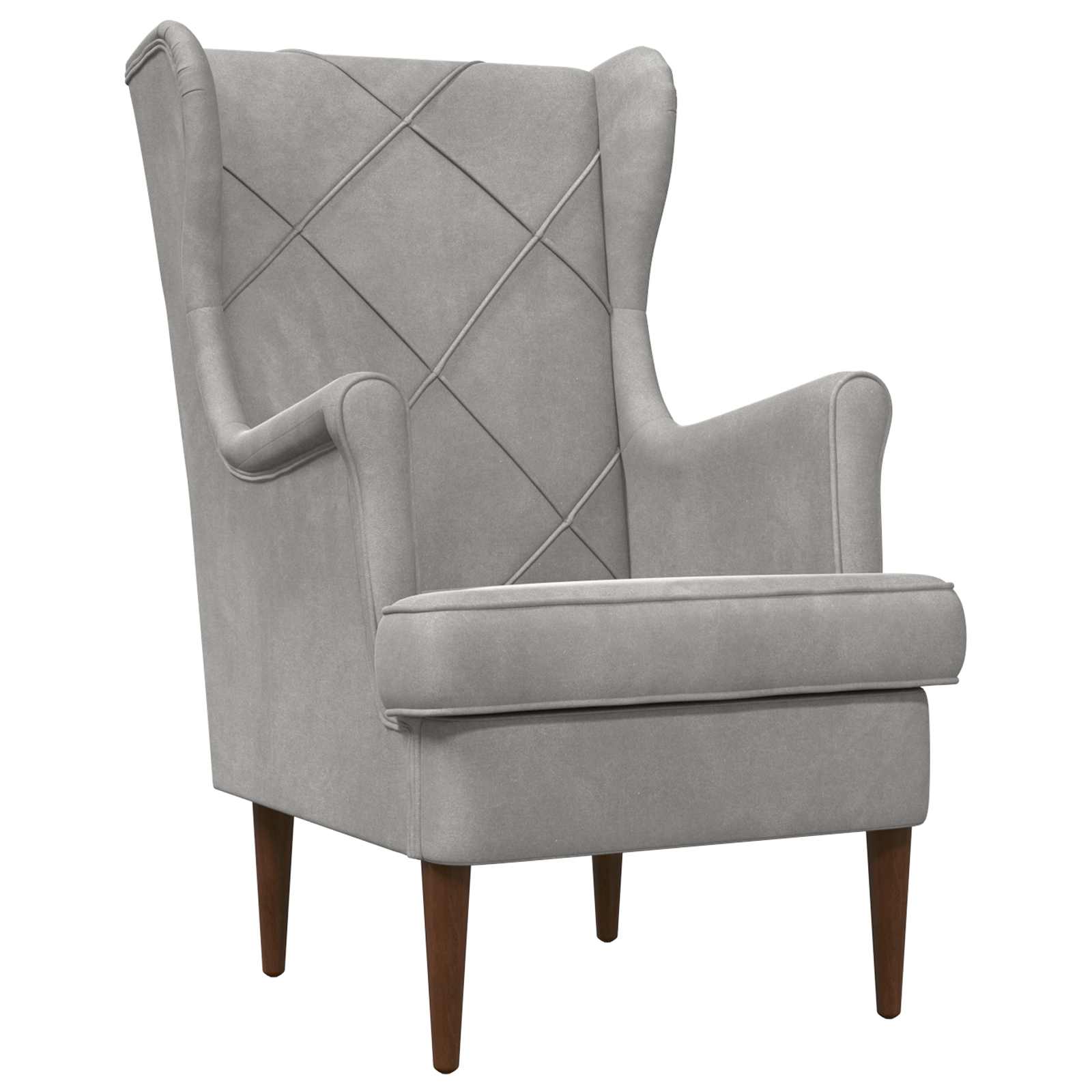 vidaXL Fauteuil Lichtgrijs Fluweel