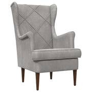 vidaXL Fauteuil Lichtgrijs Fluweel