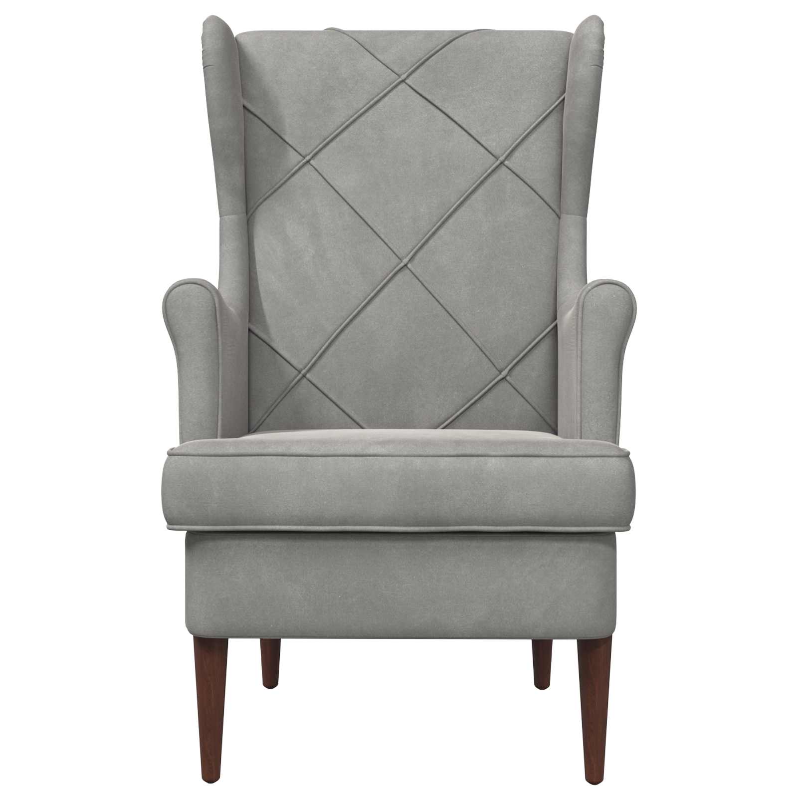vidaXL Fauteuil Lichtgrijs Fluweel