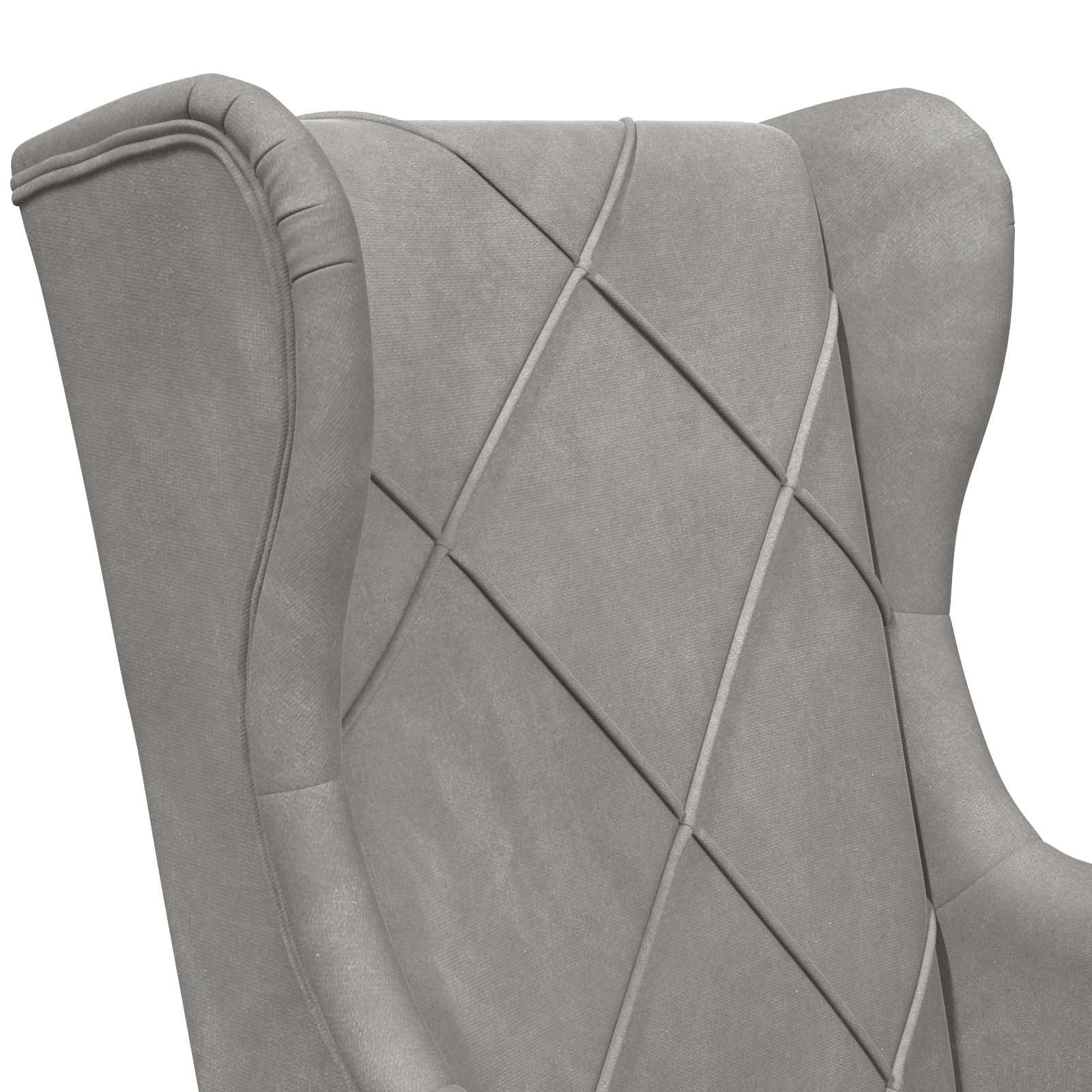vidaXL Fauteuil Lichtgrijs Fluweel