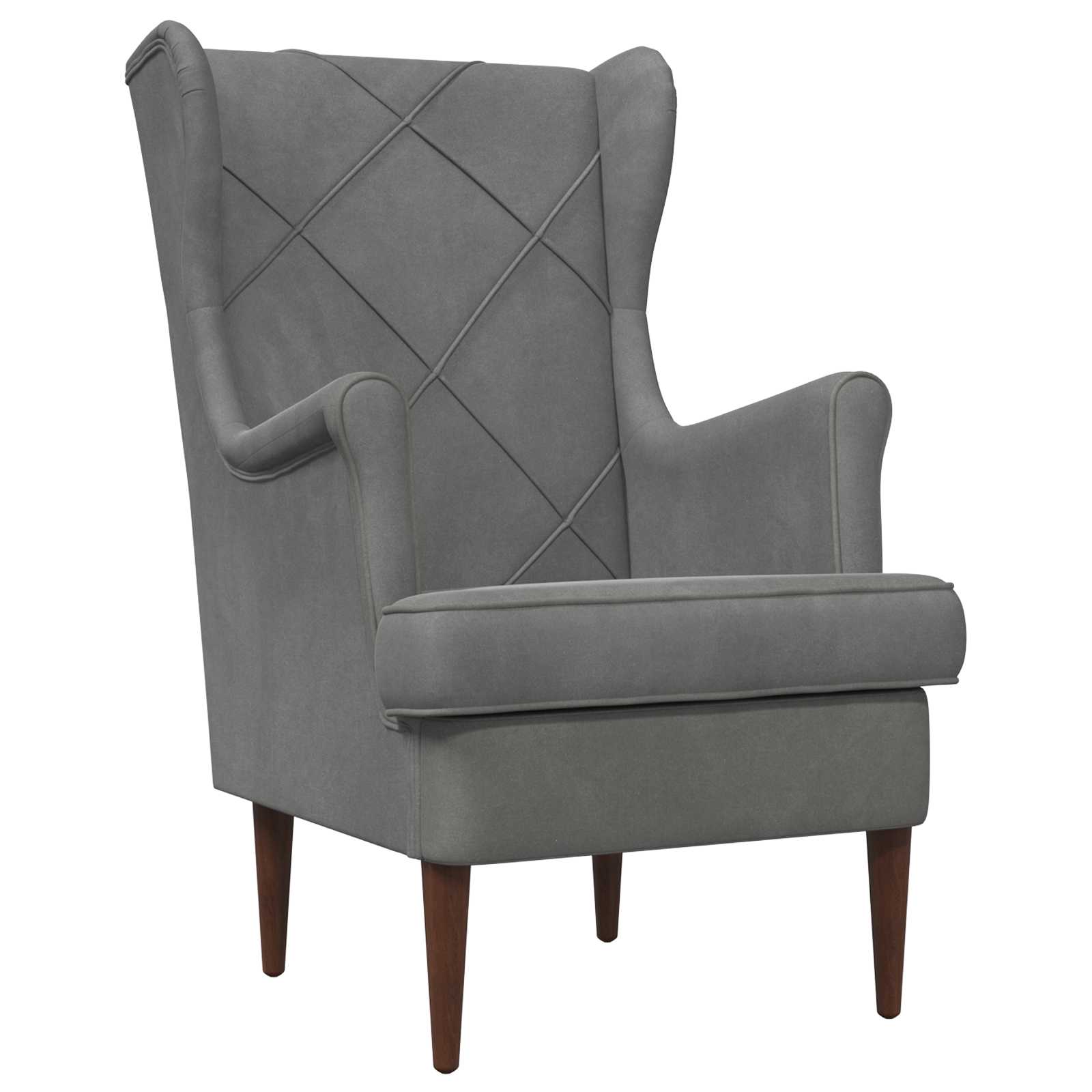 vidaXL Fauteuil Lichtgrijs Fluweel