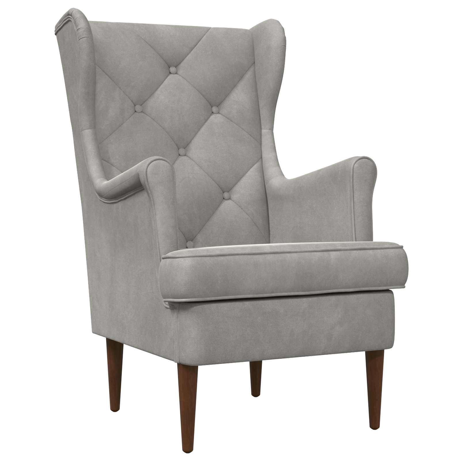 vidaXL Fauteuil Lichtgrijs Fluweel