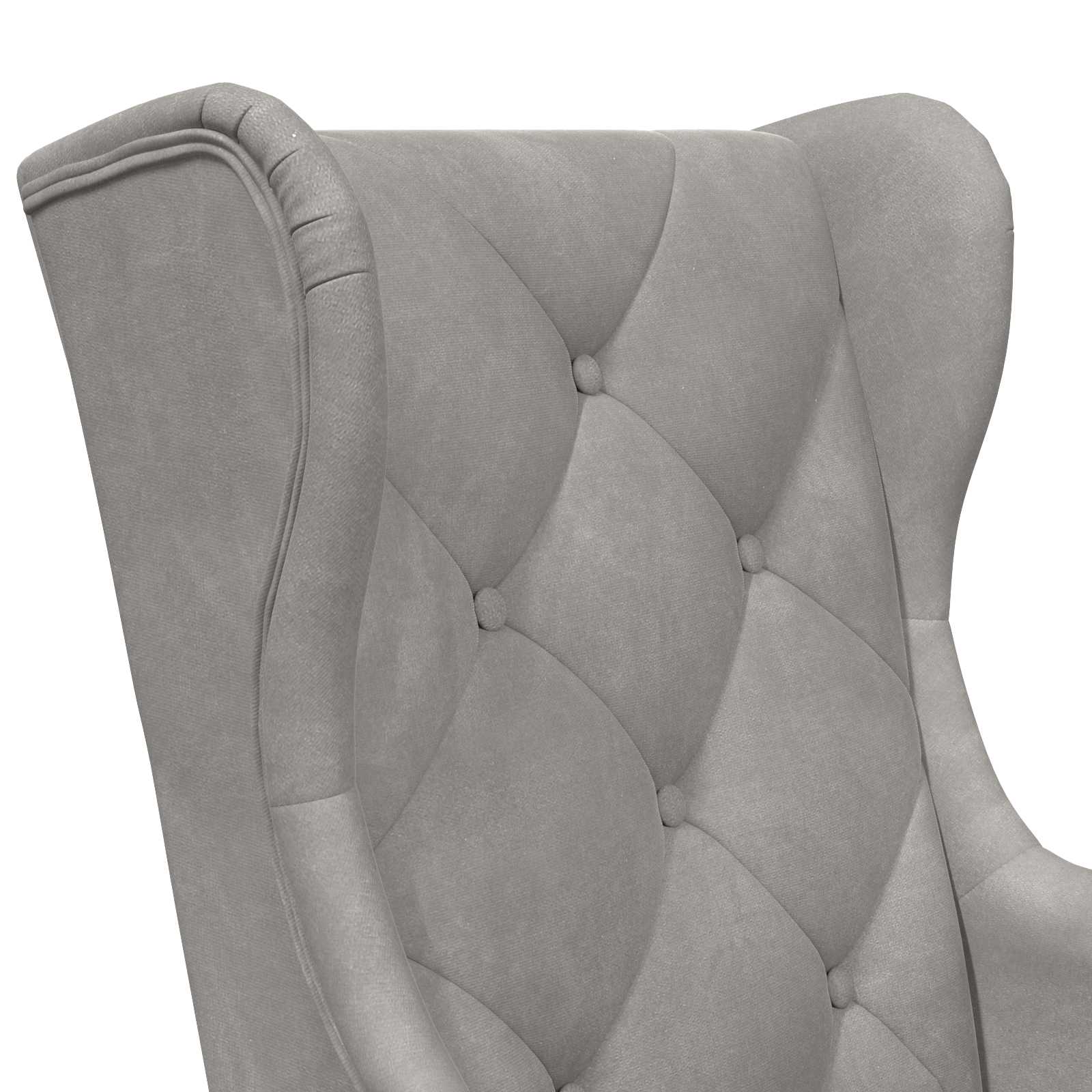 vidaXL Fauteuil Lichtgrijs Fluweel