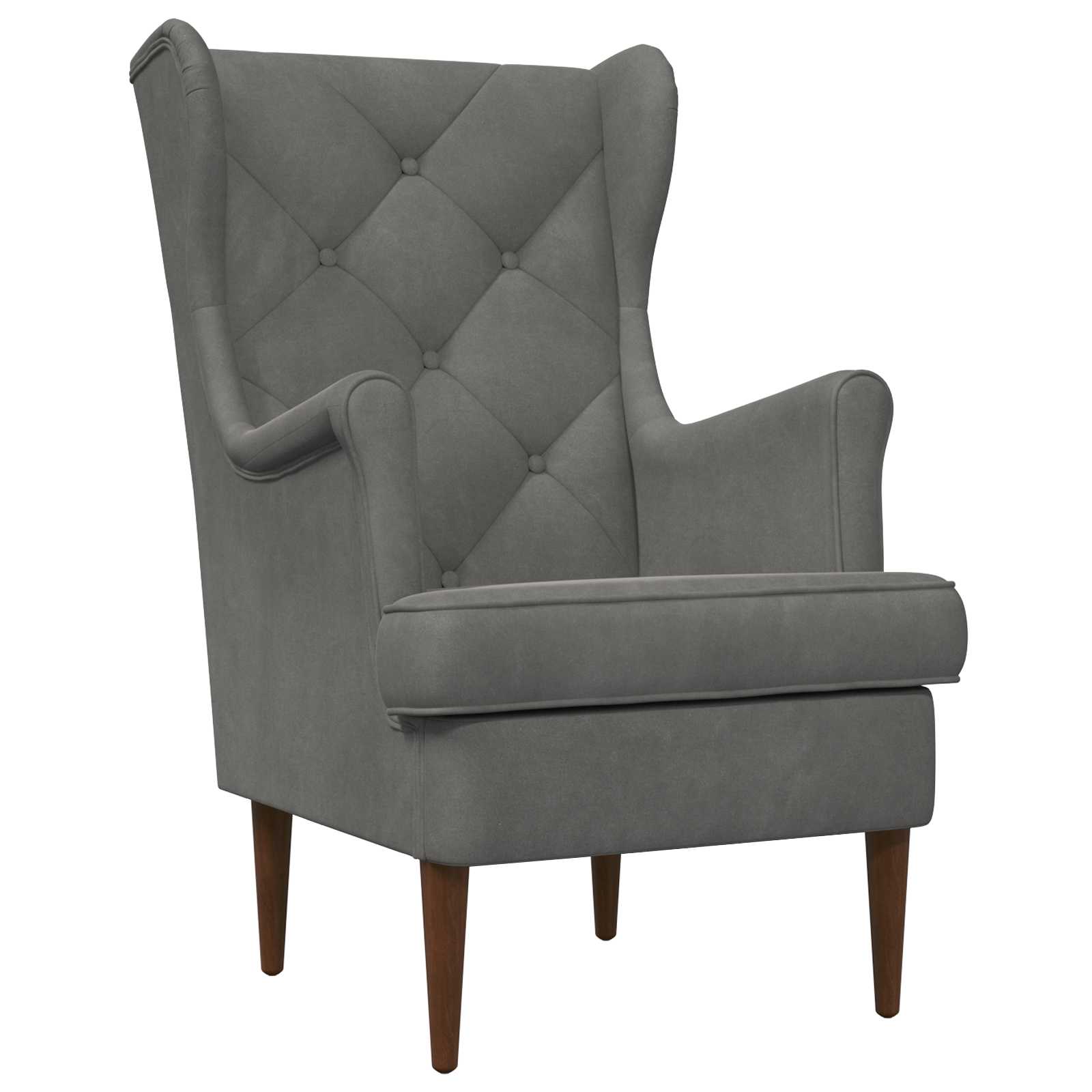 vidaXL Fauteuil Lichtgrijs Fluweel
