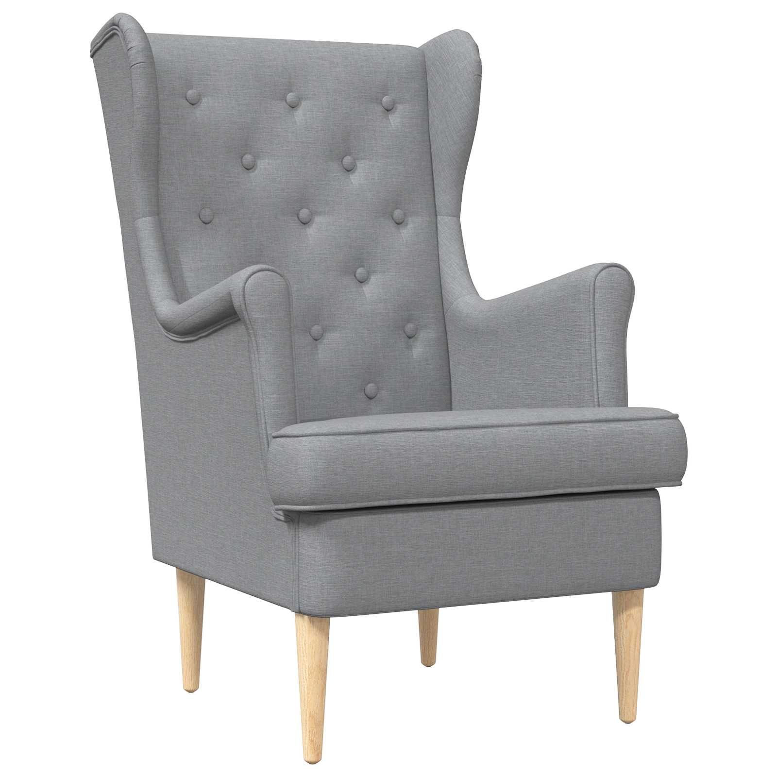 vidaXL Fauteuil Lichtgrijs Stof