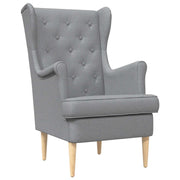 vidaXL Fauteuil Lichtgrijs Stof