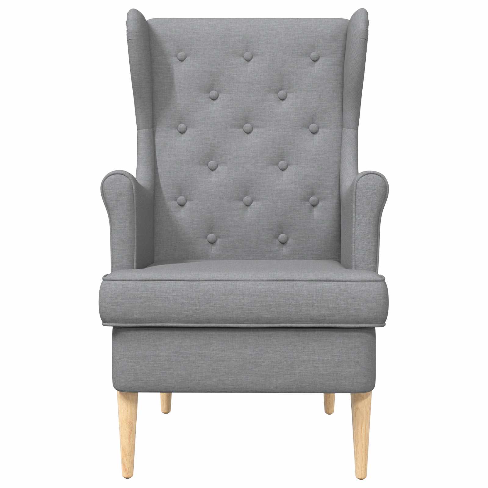 vidaXL Fauteuil Lichtgrijs Stof