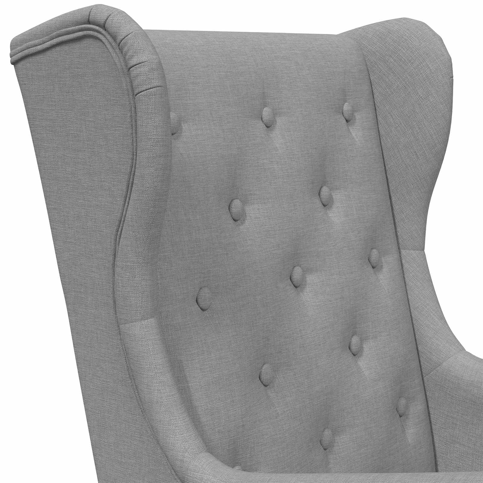 vidaXL Fauteuil Lichtgrijs Stof