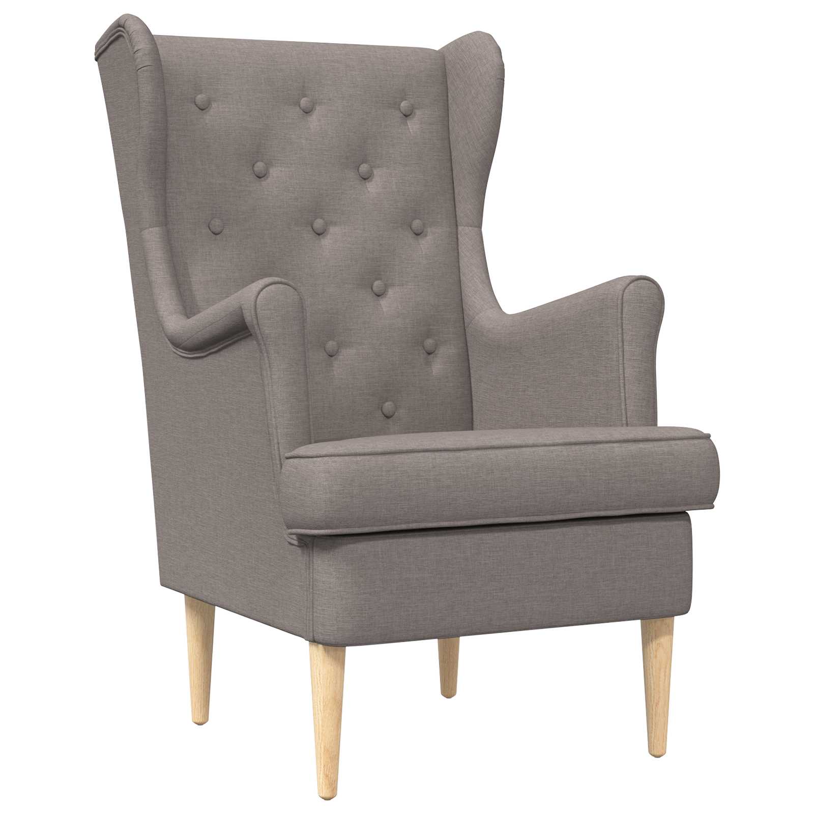 vidaXL Fauteuil Lichtgrijs Stof