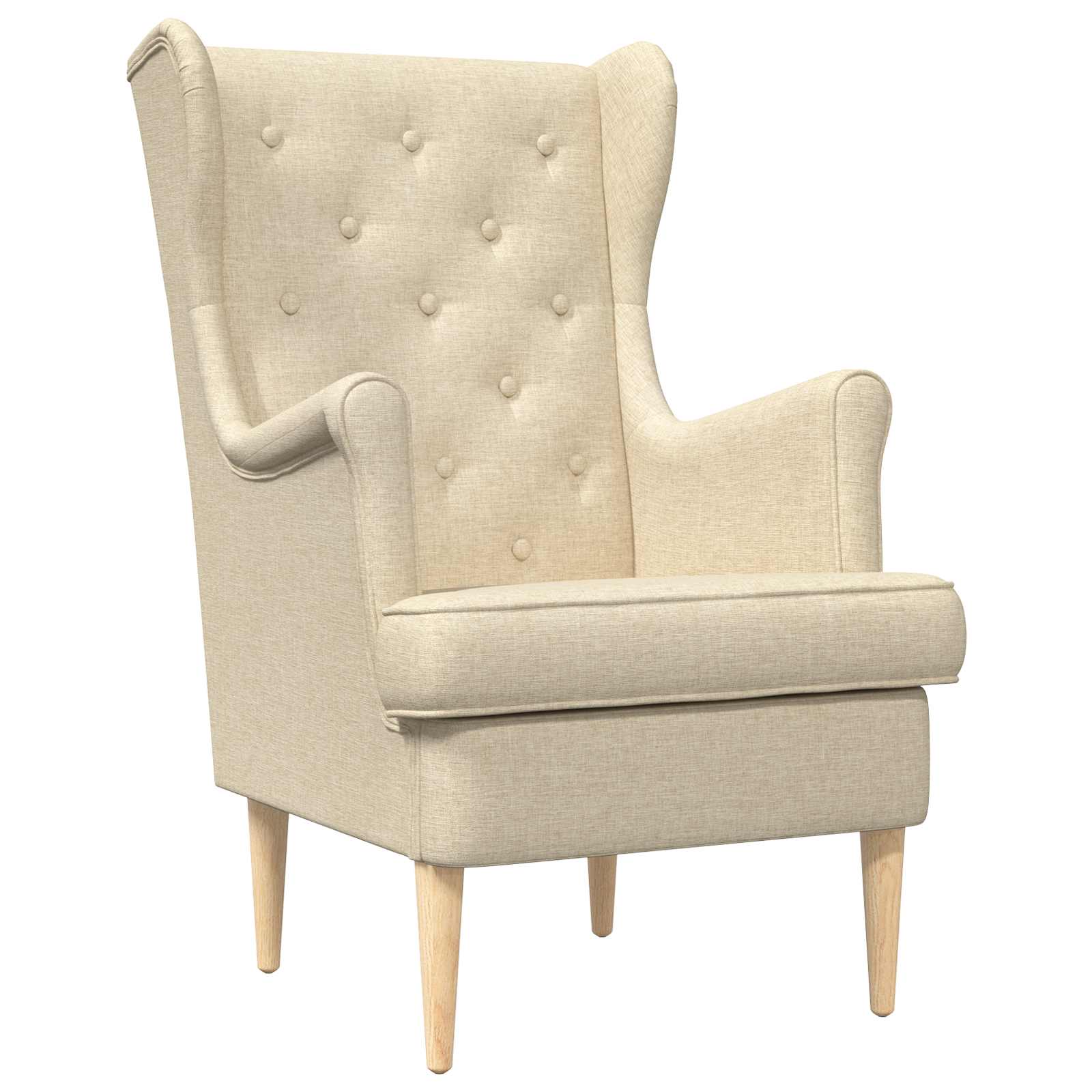 vidaXL Fauteuil Lichtgrijs Stof