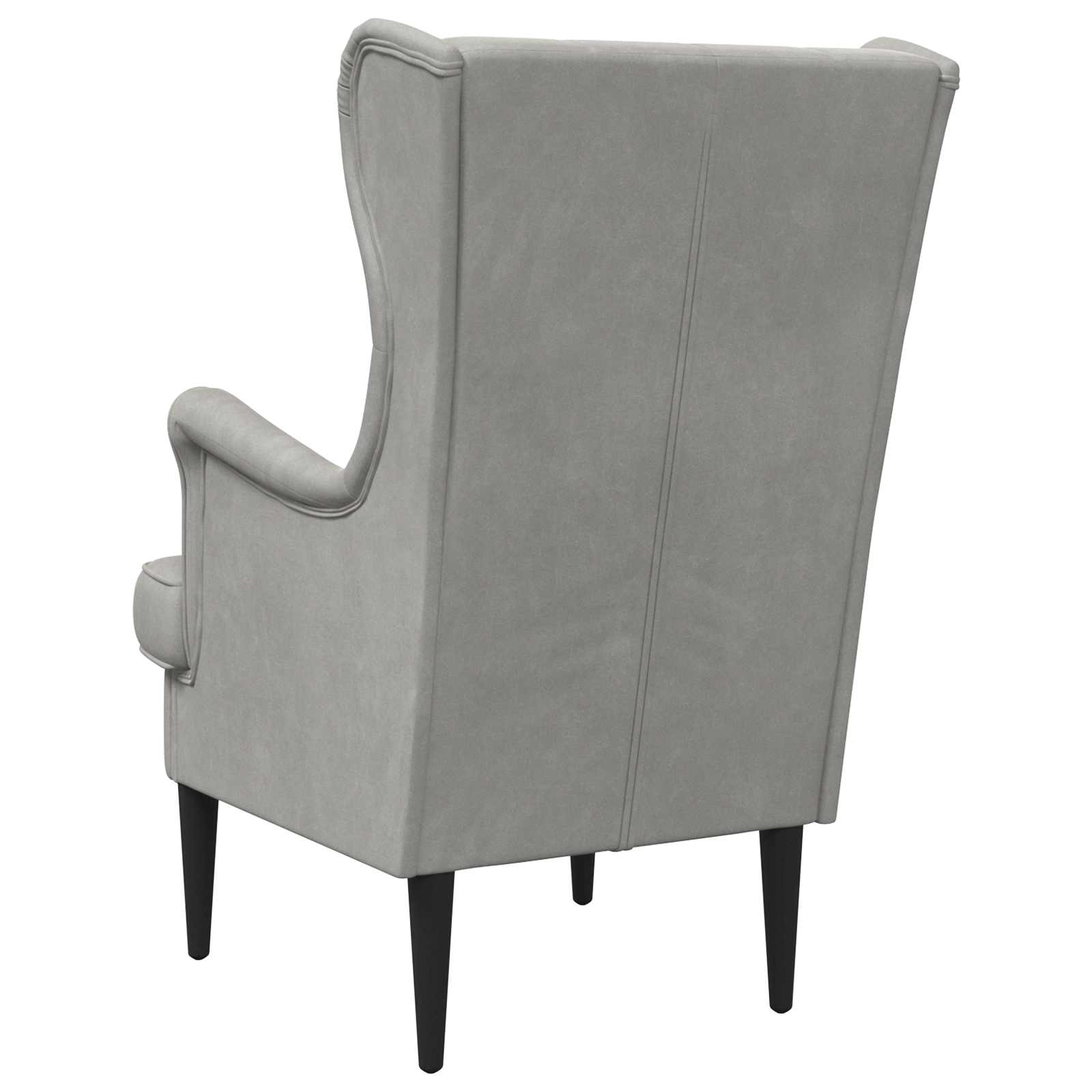 vidaXL Fauteuil Lichtgrijs Fluweel
