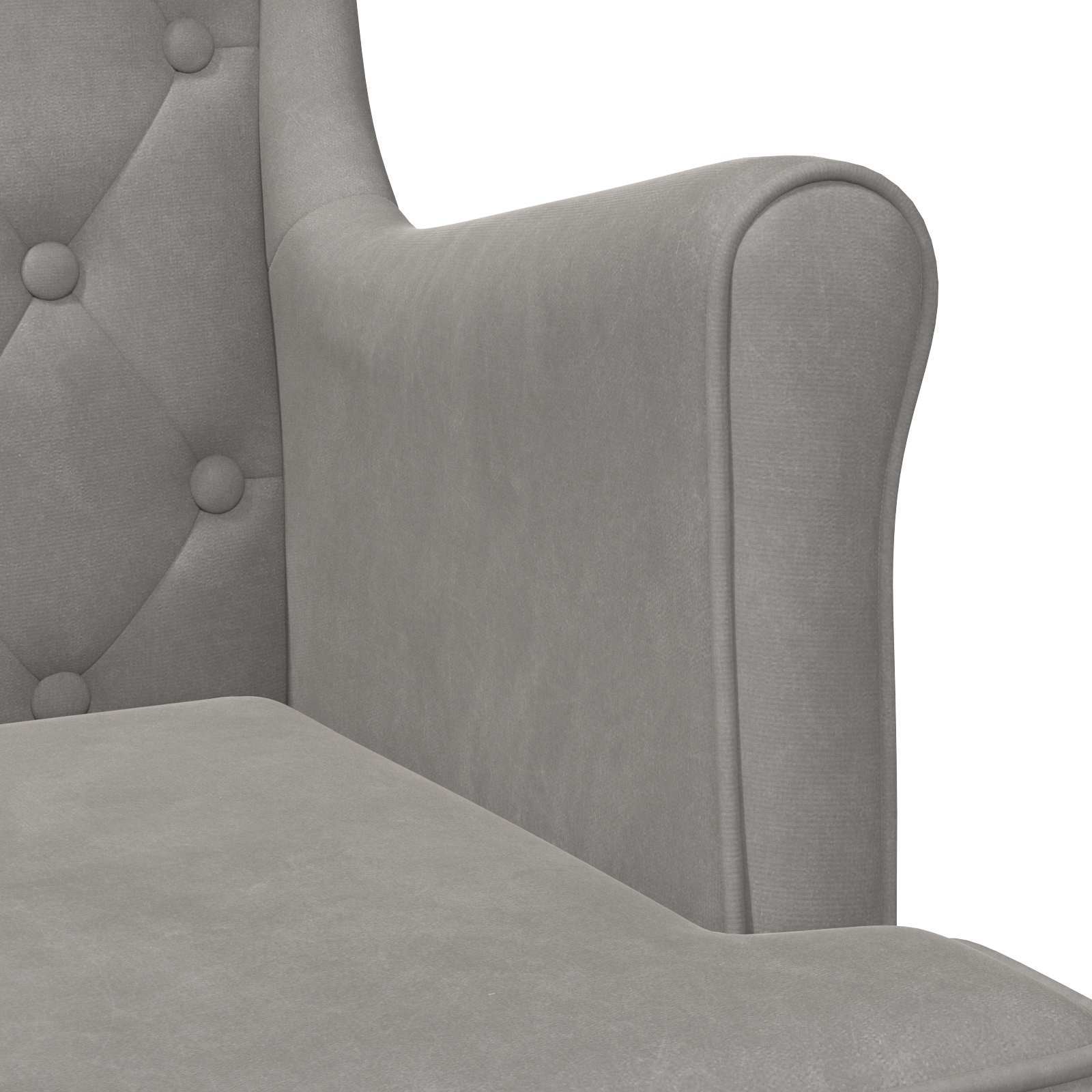 vidaXL Fauteuil Lichtgrijs Fluweel