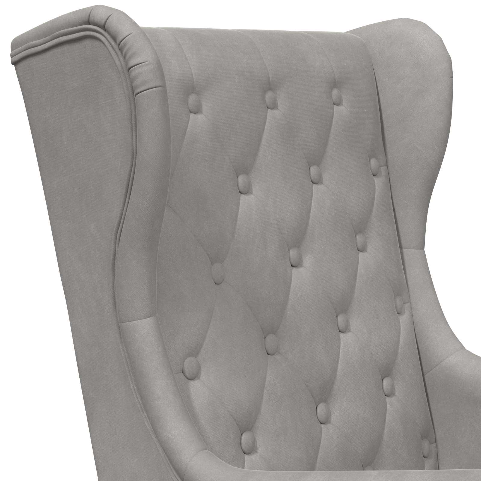 vidaXL Fauteuil Lichtgrijs Fluweel