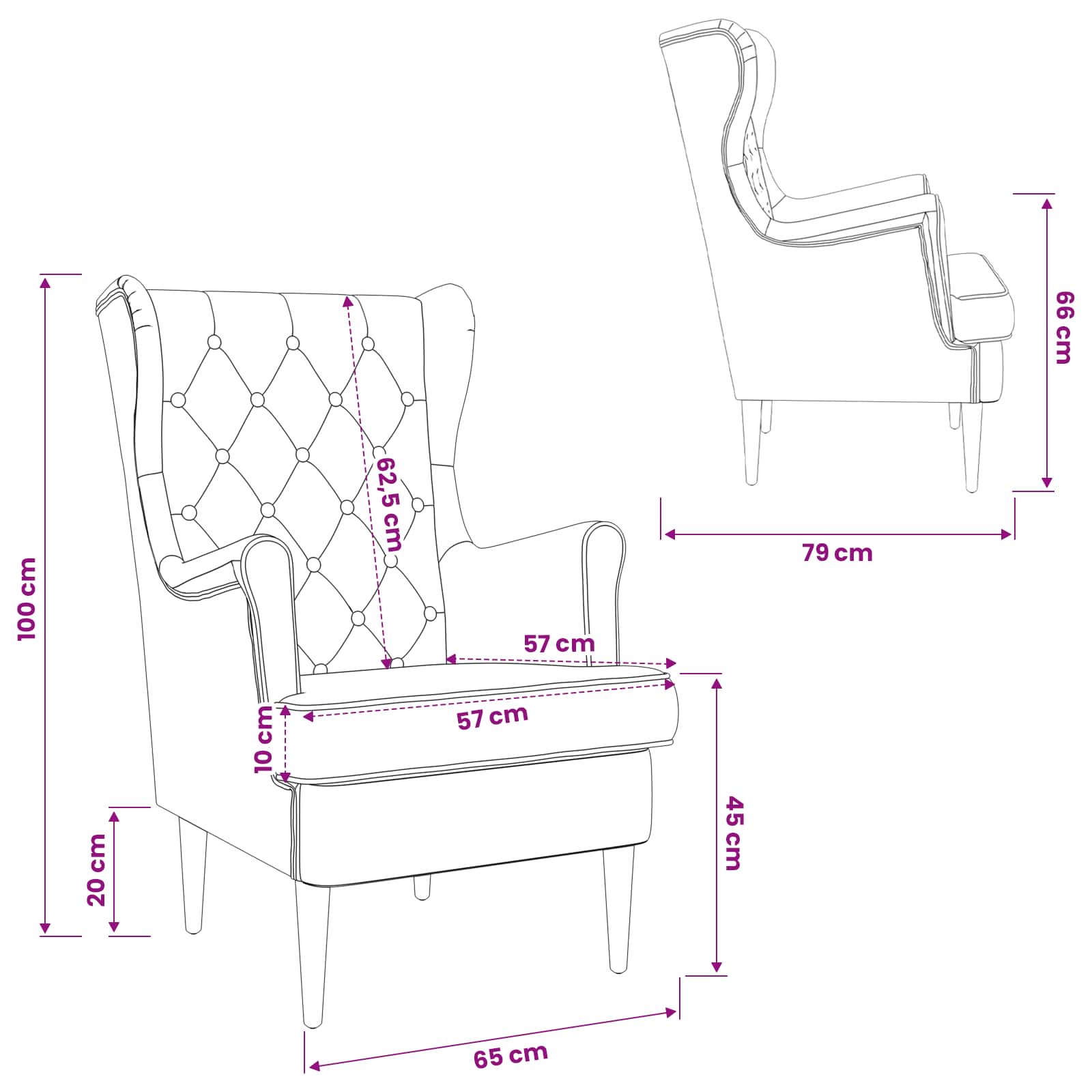 vidaXL Fauteuil Lichtgrijs Fluweel