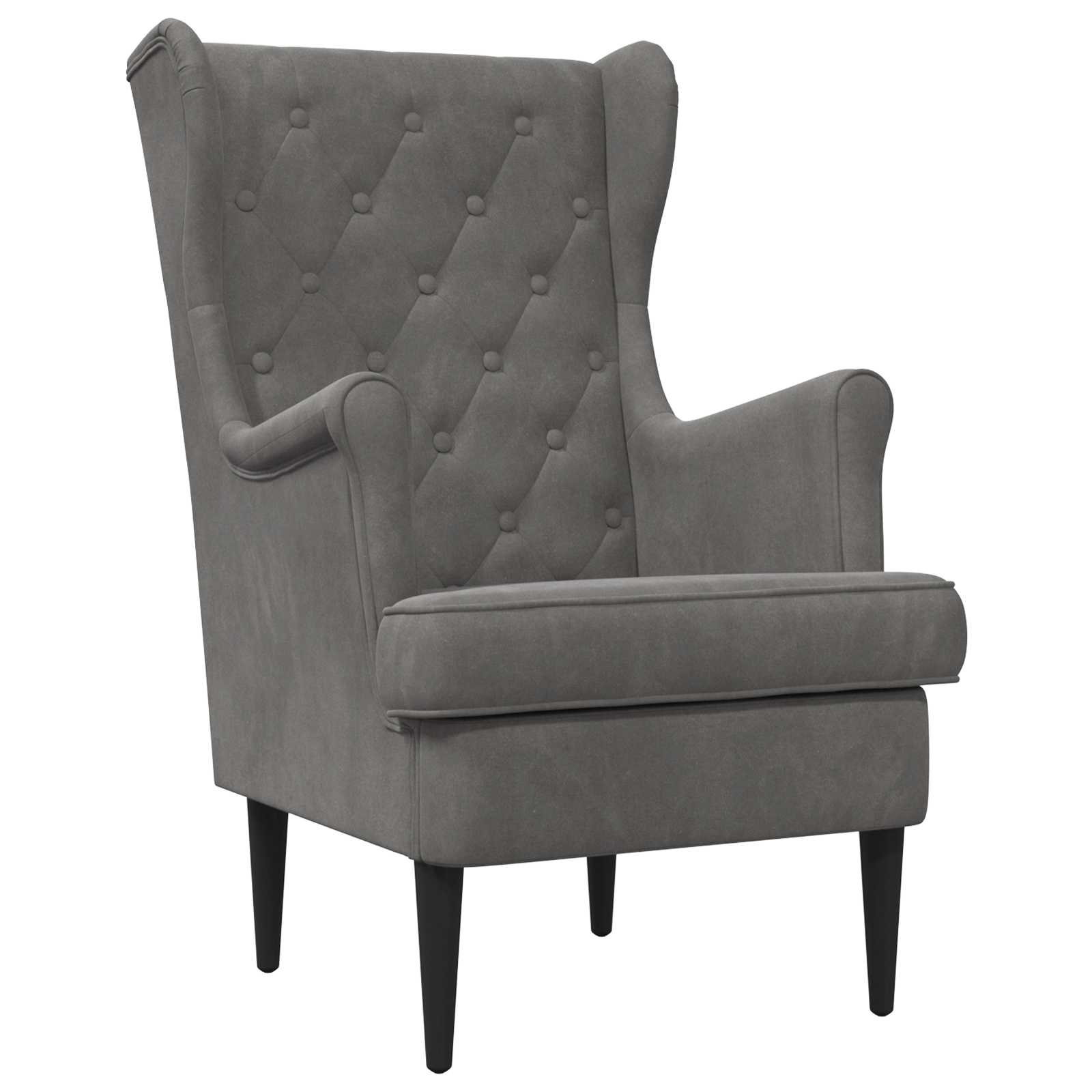 vidaXL Fauteuil Lichtgrijs Fluweel