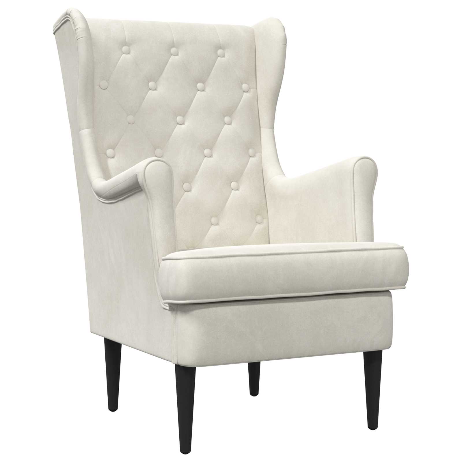 vidaXL Fauteuil Lichtgrijs Fluweel