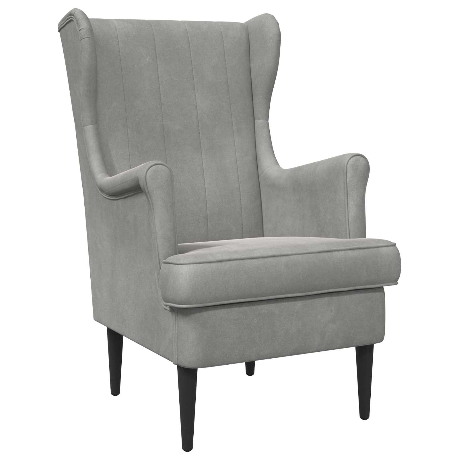 vidaXL Fauteuil Lichtgrijs Fluweel