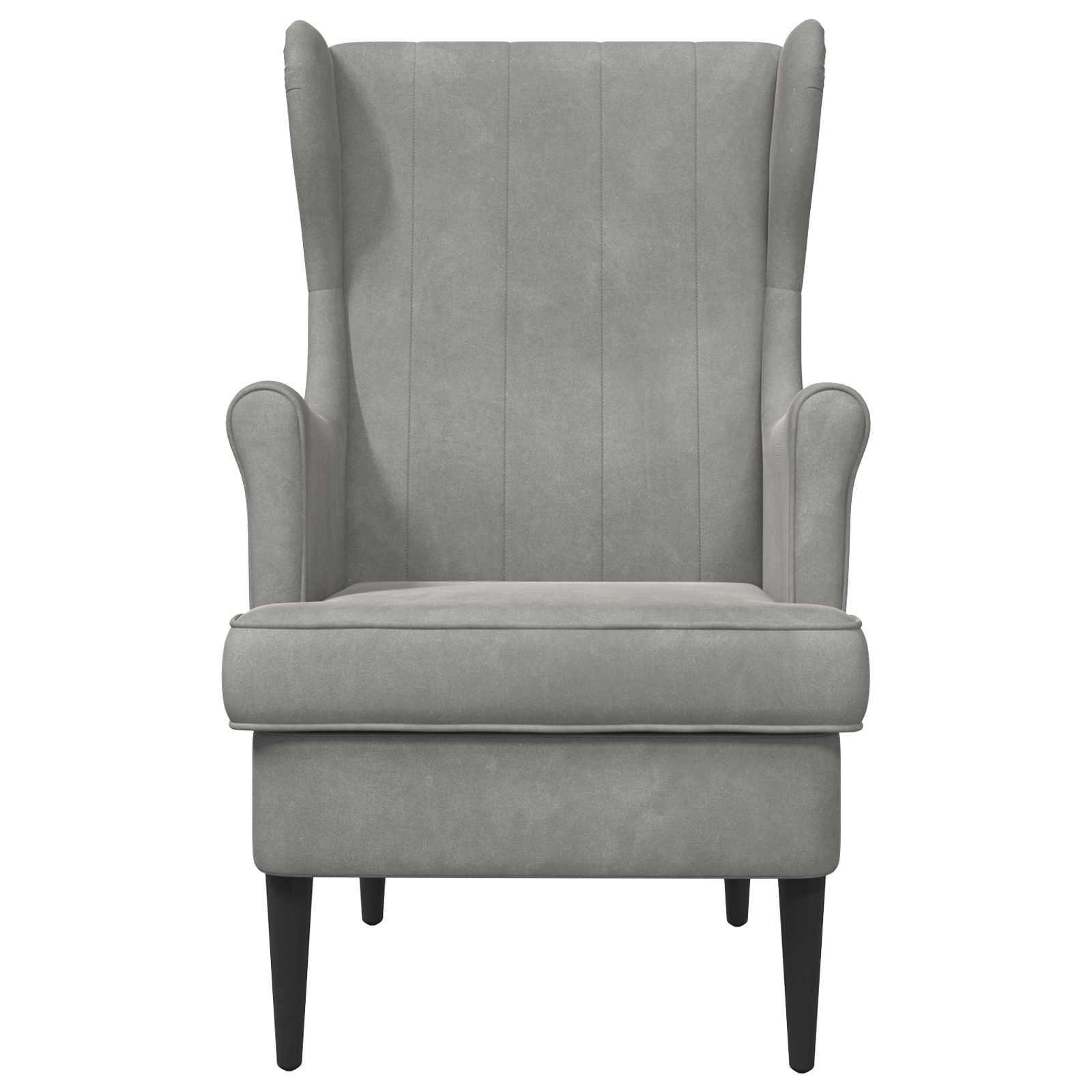vidaXL Fauteuil Lichtgrijs Fluweel