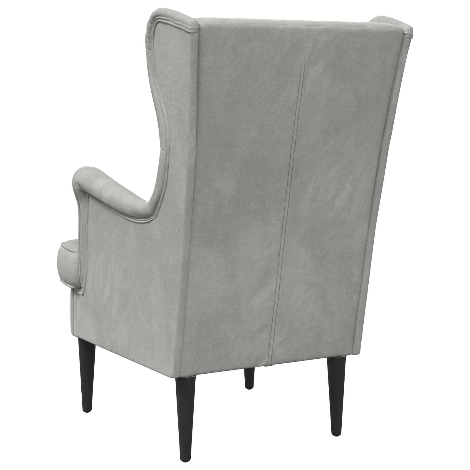 vidaXL Fauteuil Lichtgrijs Fluweel