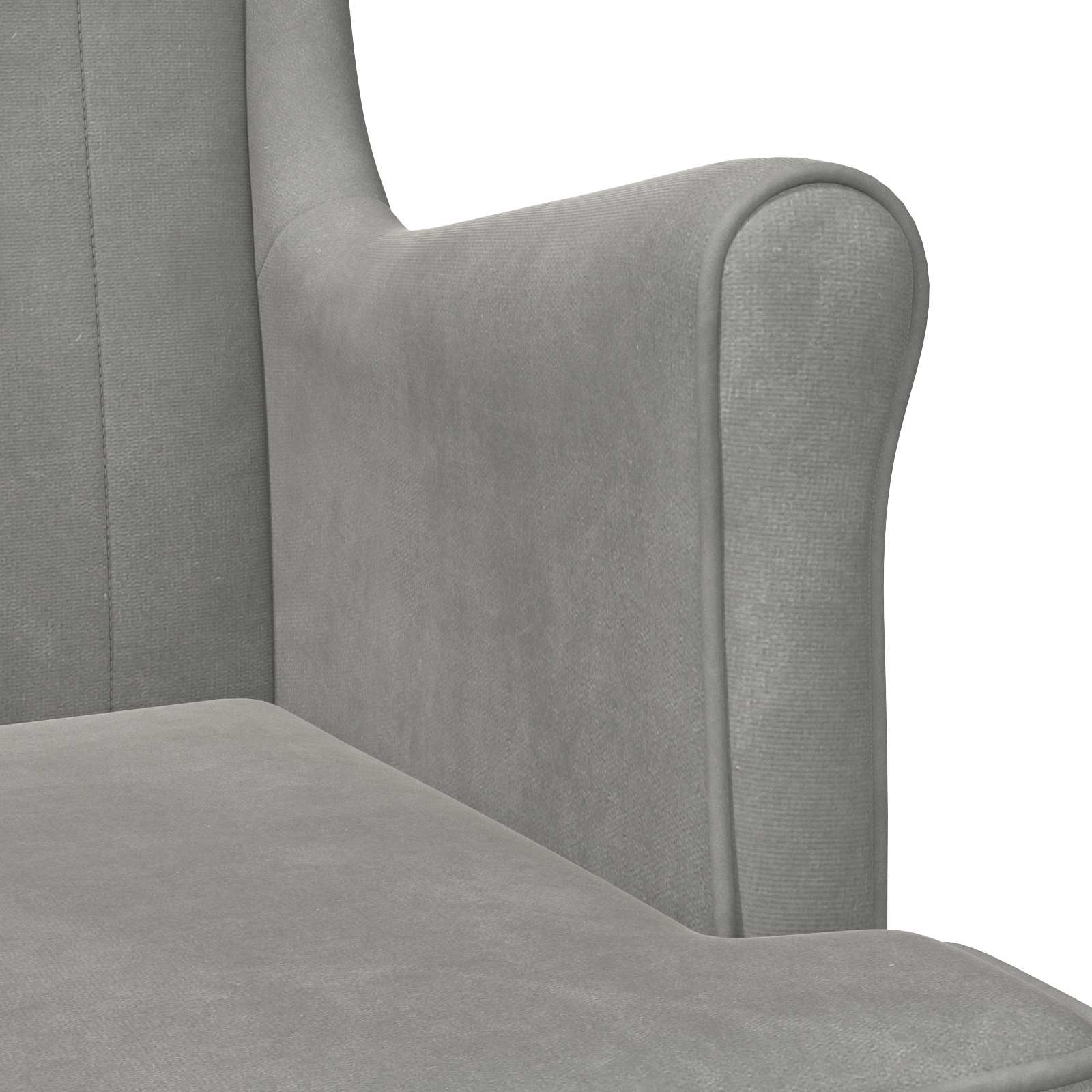 vidaXL Fauteuil Lichtgrijs Fluweel