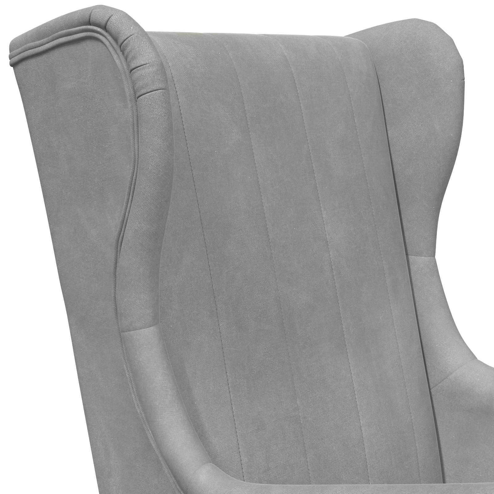 vidaXL Fauteuil Lichtgrijs Fluweel