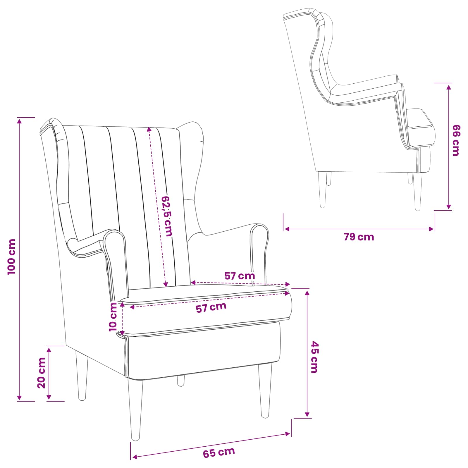 vidaXL Fauteuil Lichtgrijs Fluweel
