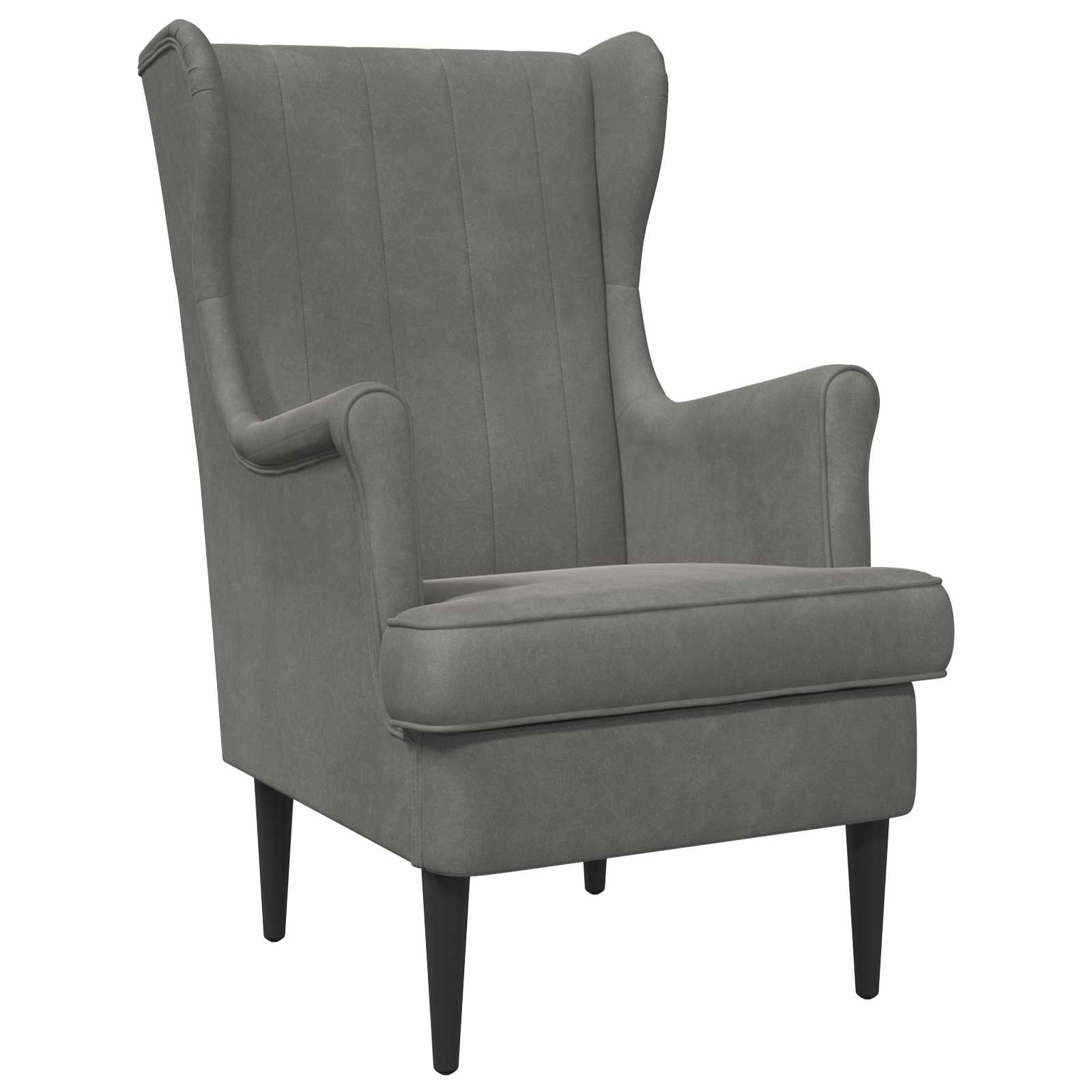 vidaXL Fauteuil Lichtgrijs Fluweel