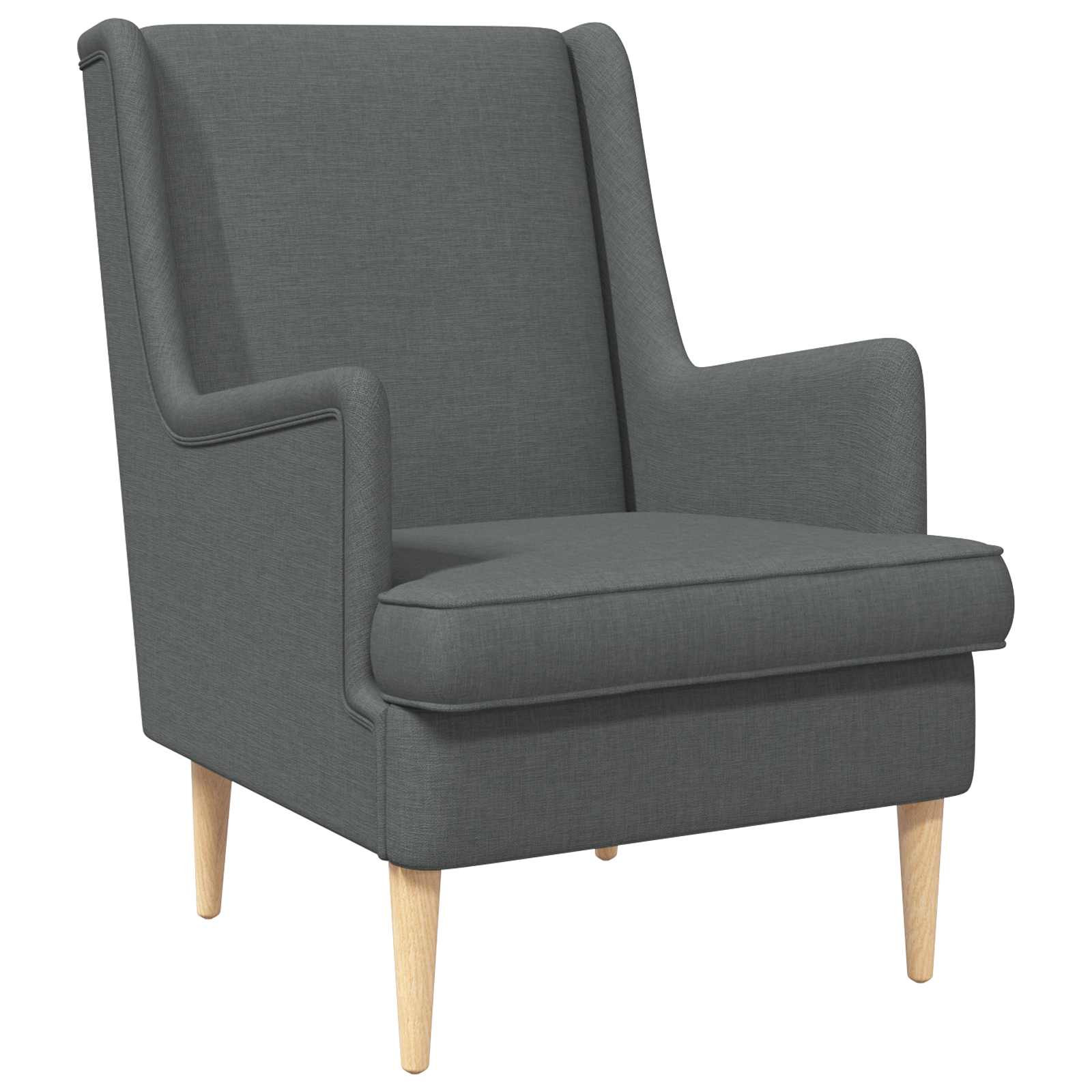 vidaXL Fauteuil Lichtgrijs Stof