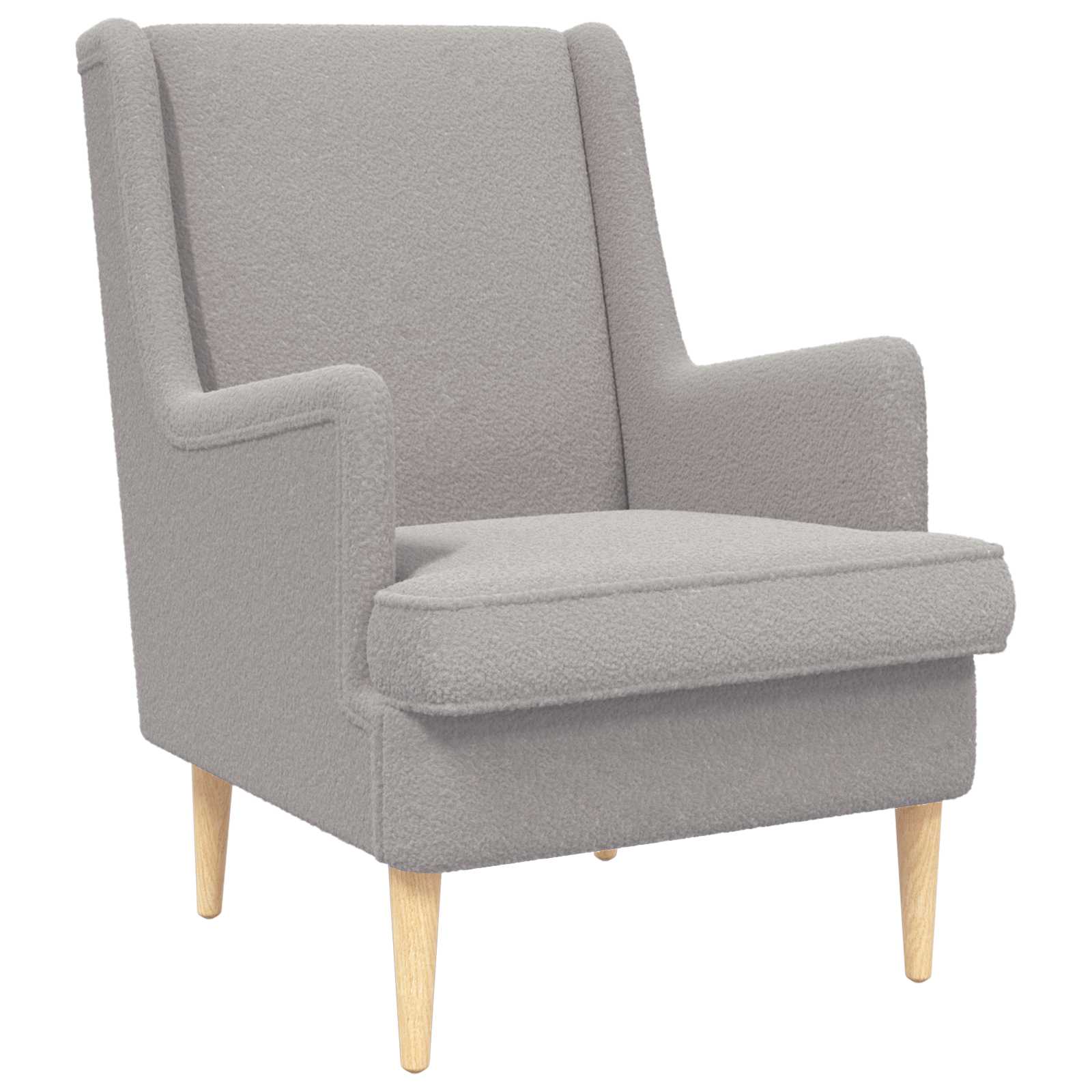 vidaXL Fauteuil Lichtgrijs Schapenstof