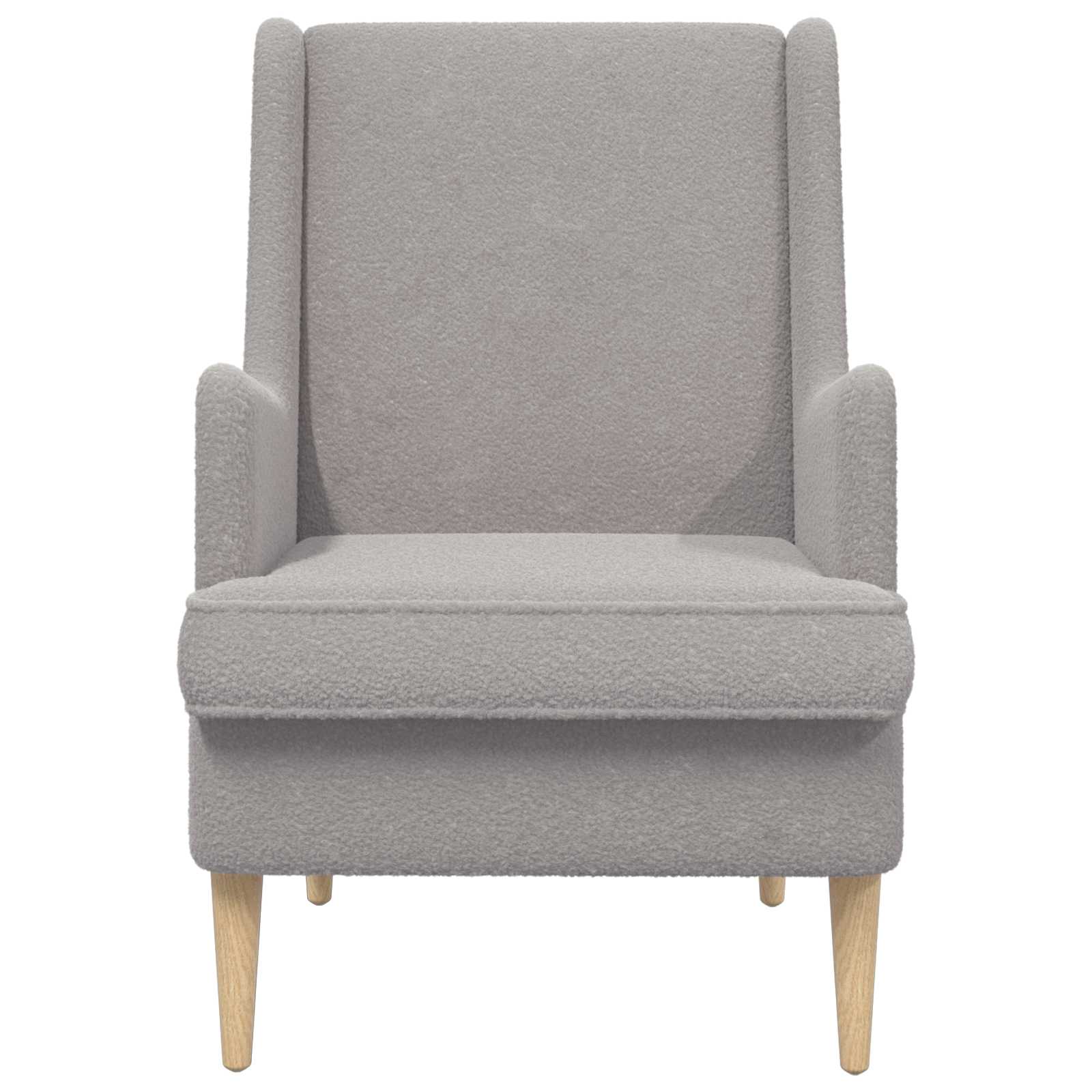 vidaXL Fauteuil Lichtgrijs Schapenstof