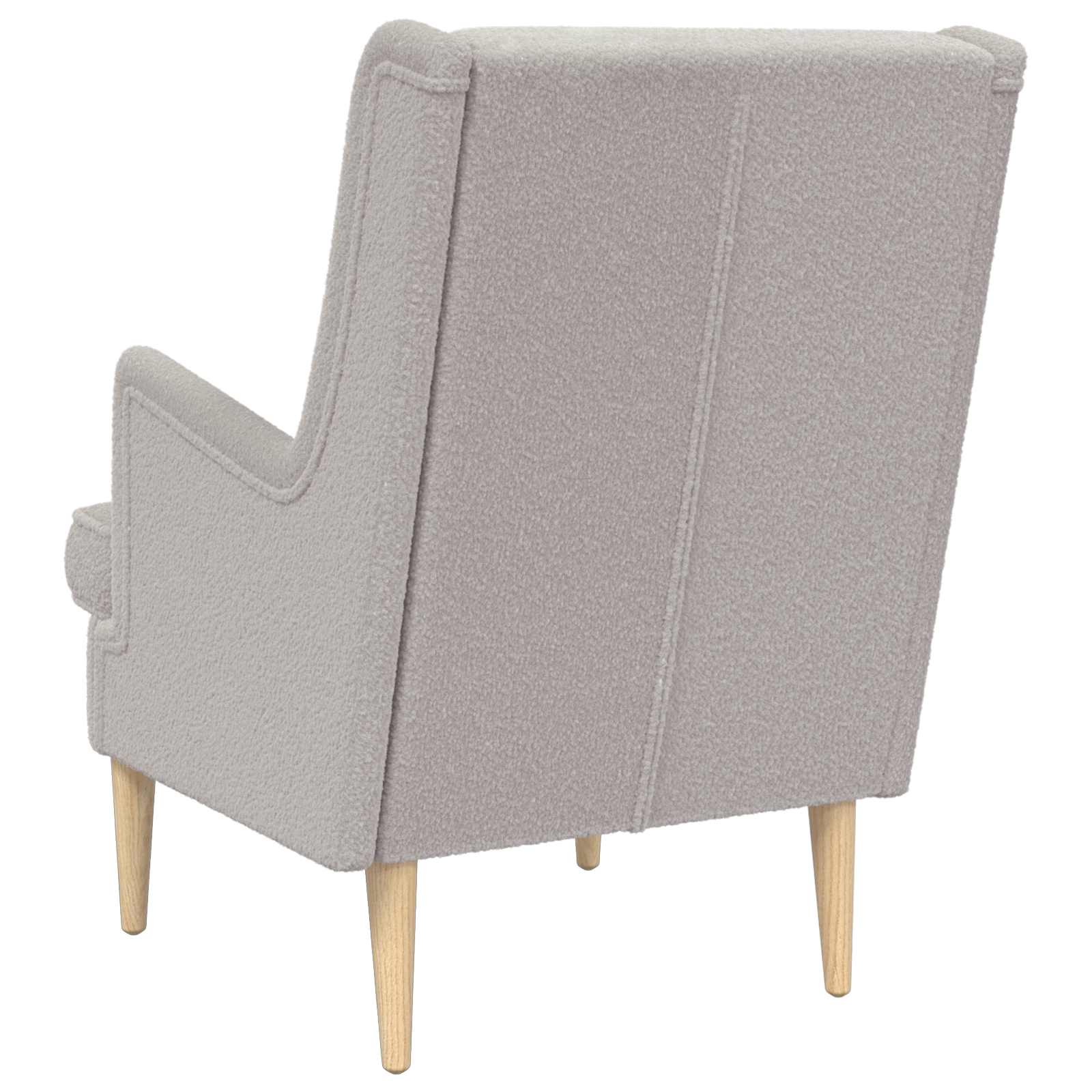 vidaXL Fauteuil Lichtgrijs Schapenstof