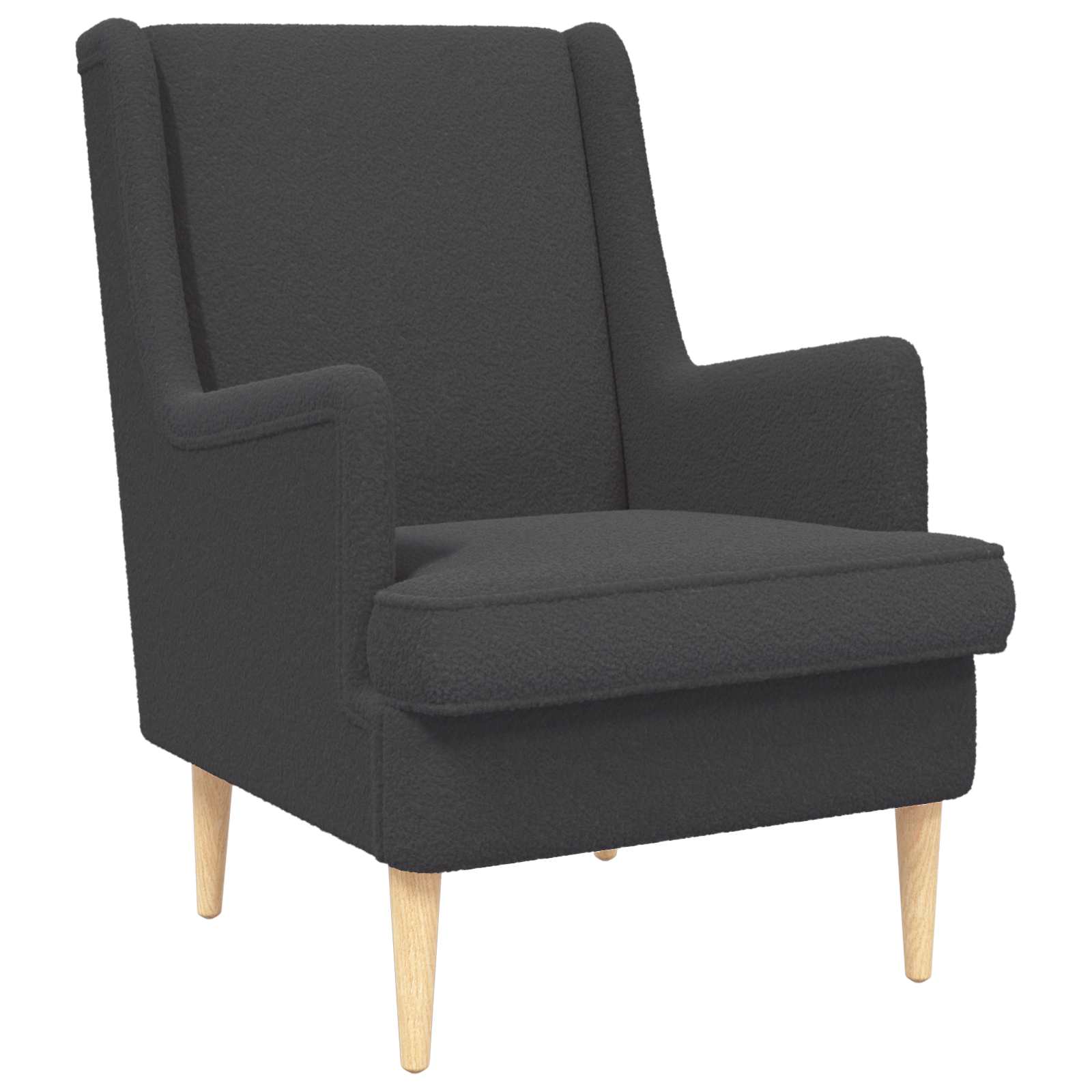 vidaXL Fauteuil Lichtgrijs Schapenstof