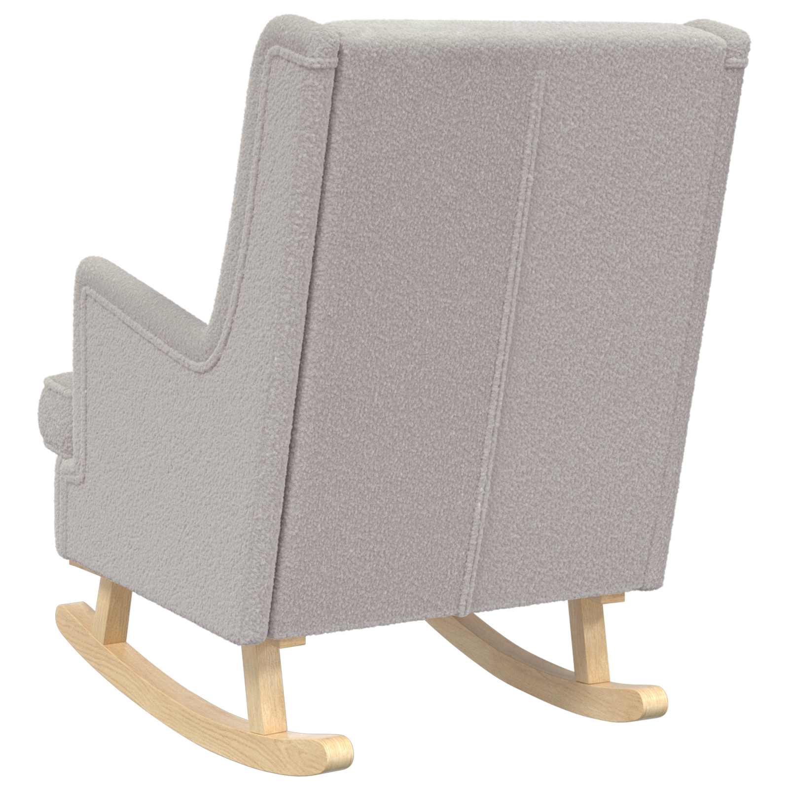 vidaXL Schommelstoel Lichtgrijs 62 x 80 x 85 cm Schapenstof