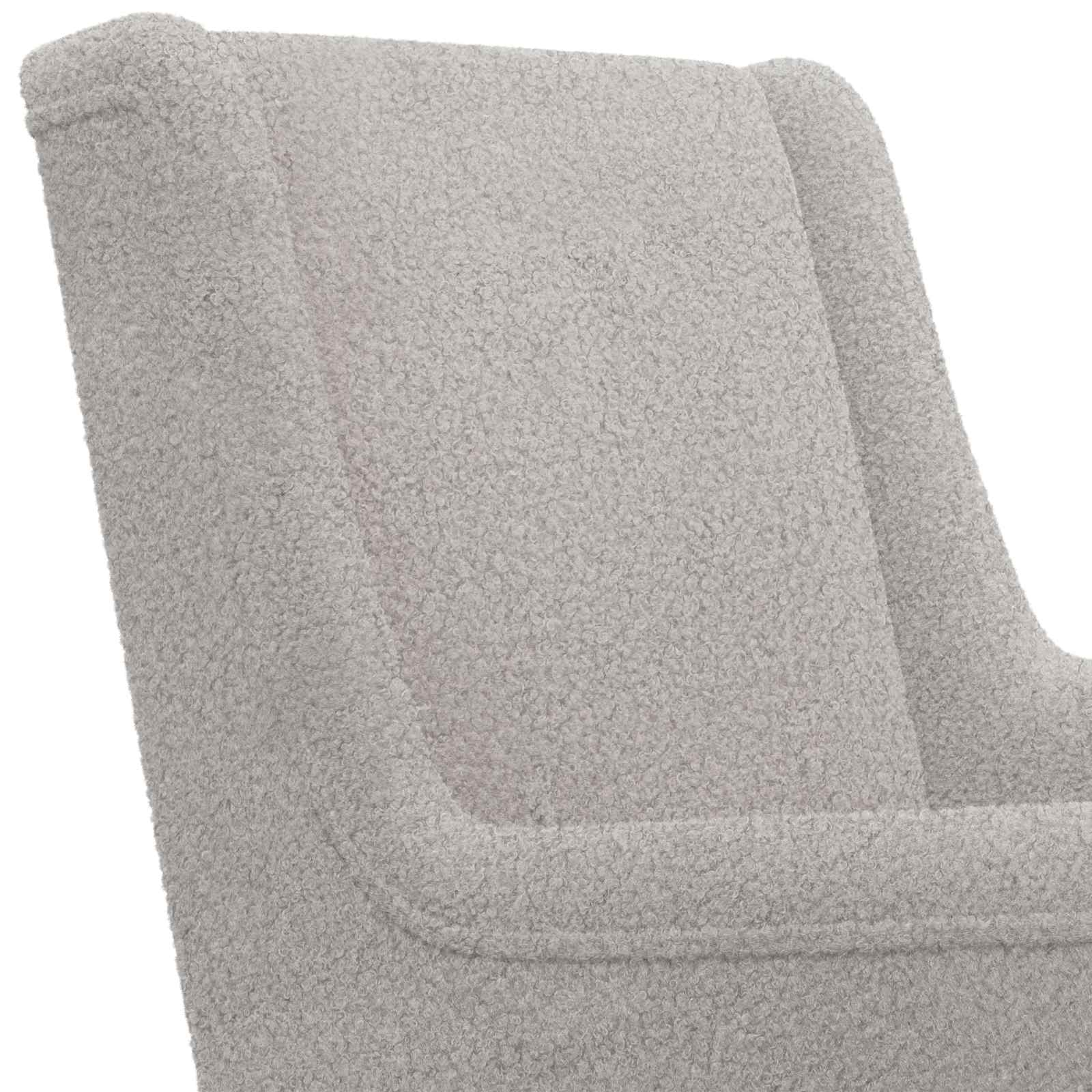 vidaXL Schommelstoel Lichtgrijs 62 x 80 x 85 cm Schapenstof