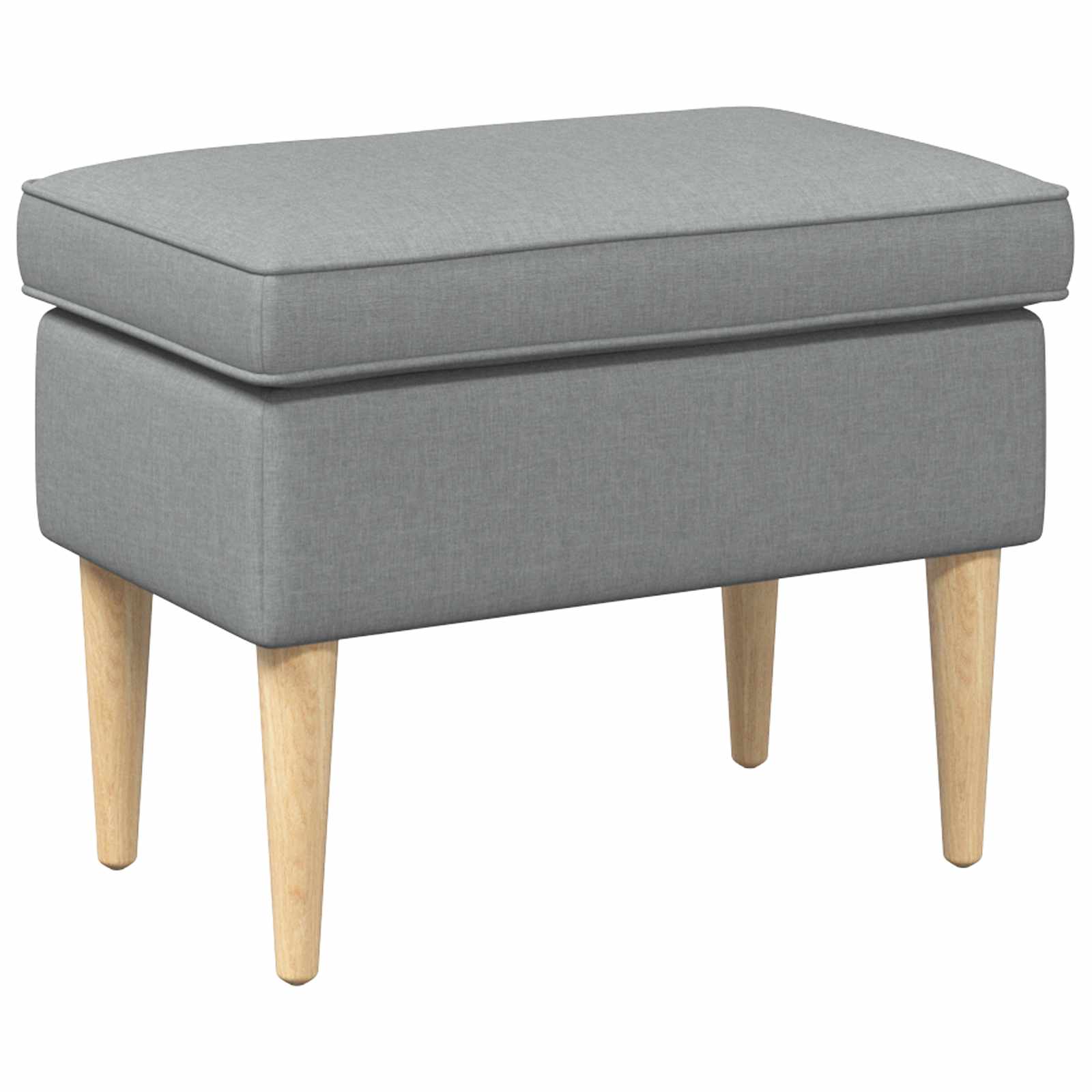 vidaXL Voetenbank Lichtgrijs 55 x 35 x 41 cm 100% Polyester